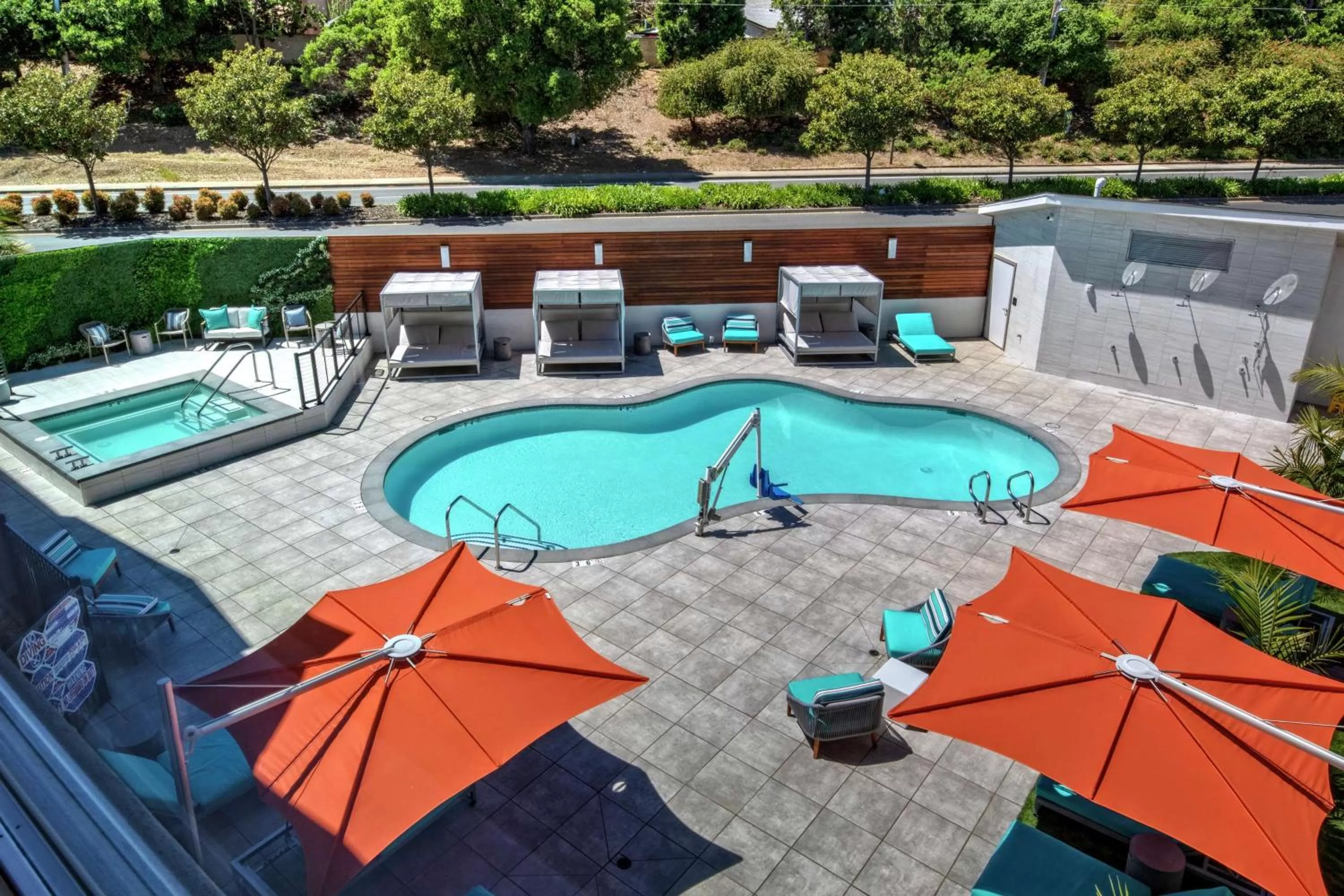 Pool view in Hampton Inn Discovery Kingdom Napa Gateway