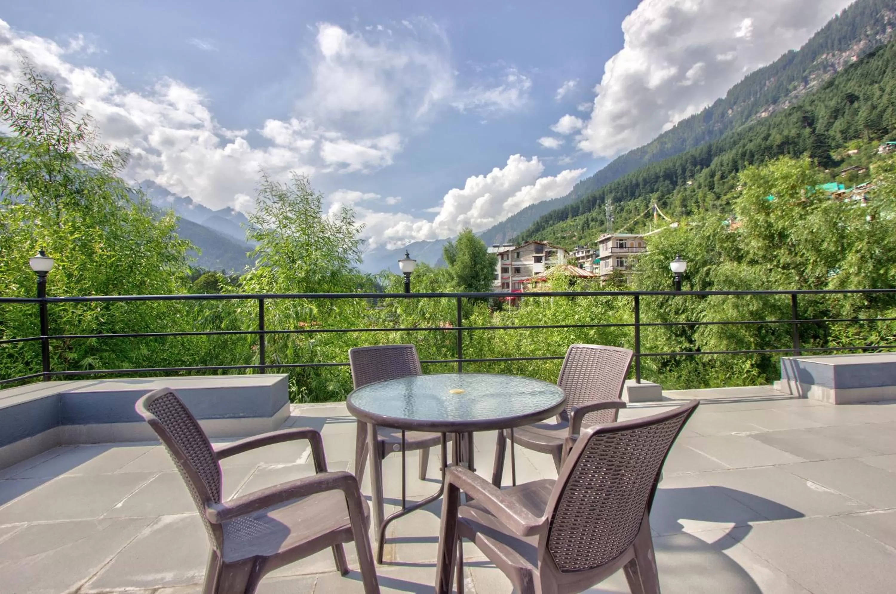 Balcony/Terrace in Woodstock Inn Manali 800 Mtrs from Mall Road
