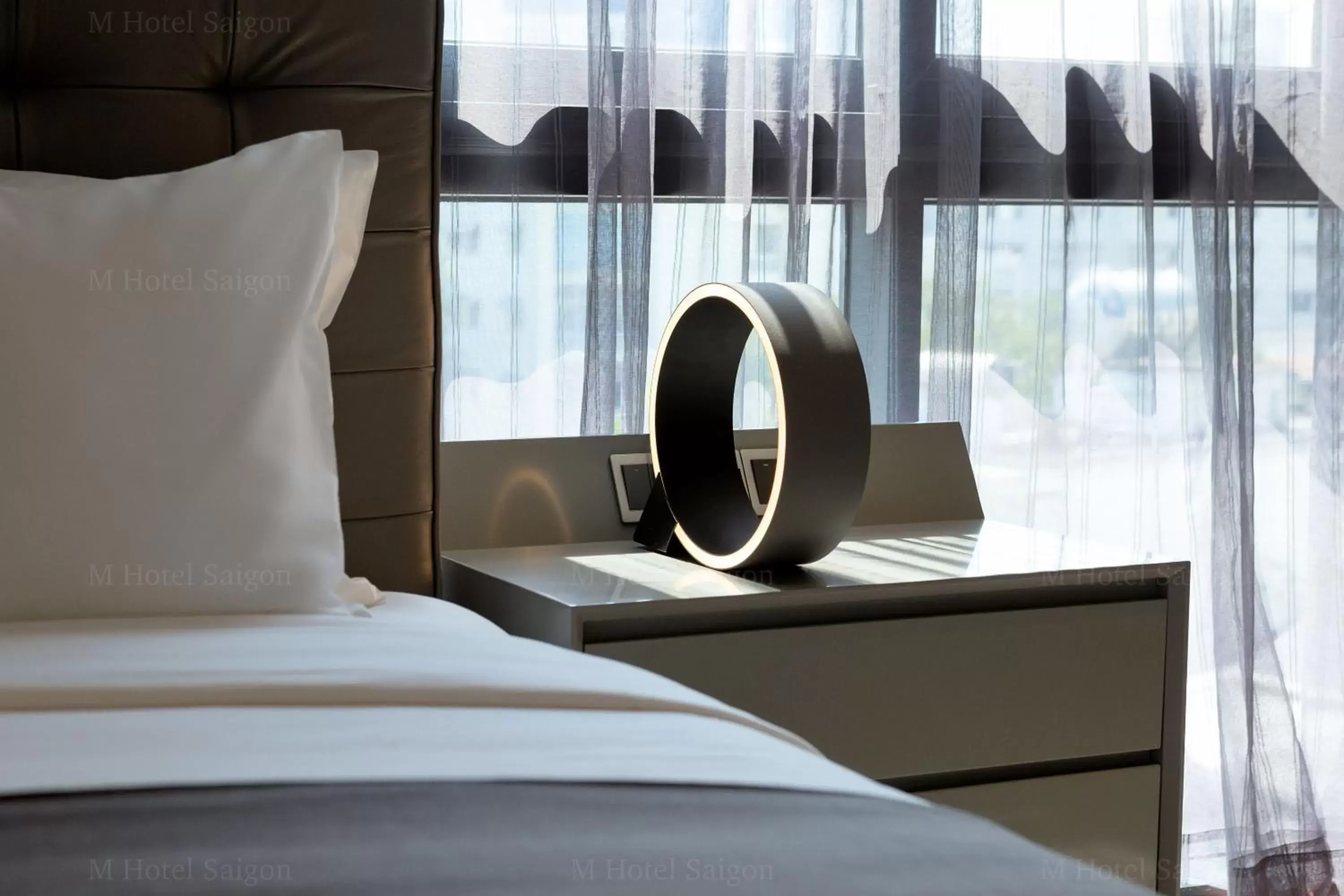 Decorative detail, Bed in M Hotel Saigon Decorative detail, Bed in M Hotel Saigon