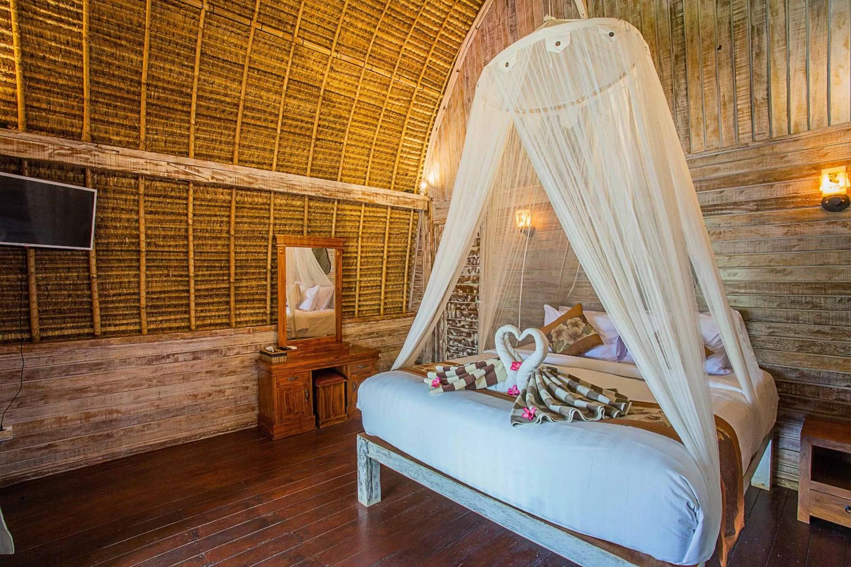 Bed in Sanghyang Bay Villas