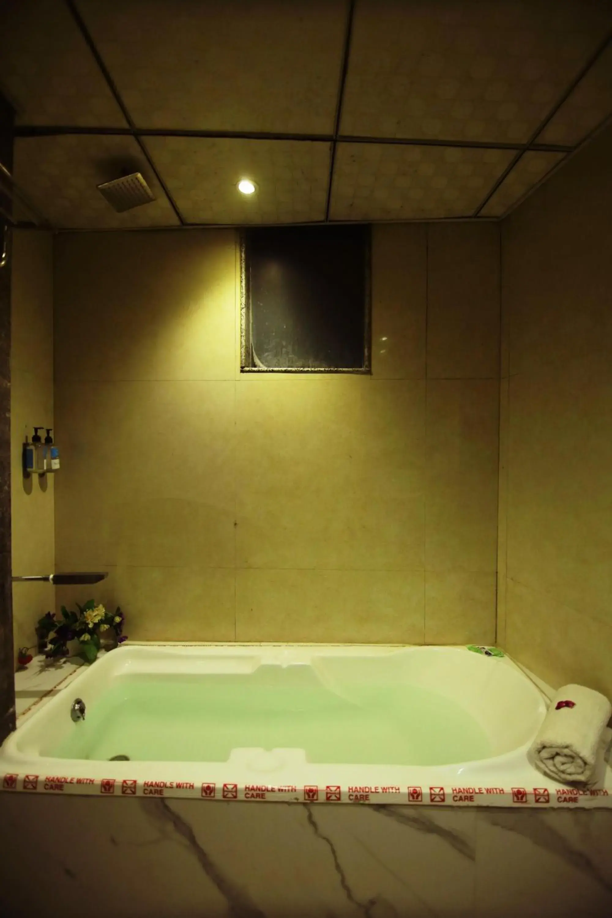 Bath, Bathroom in Hotel Uppal International - New Delhi Railway Station - Paharganj