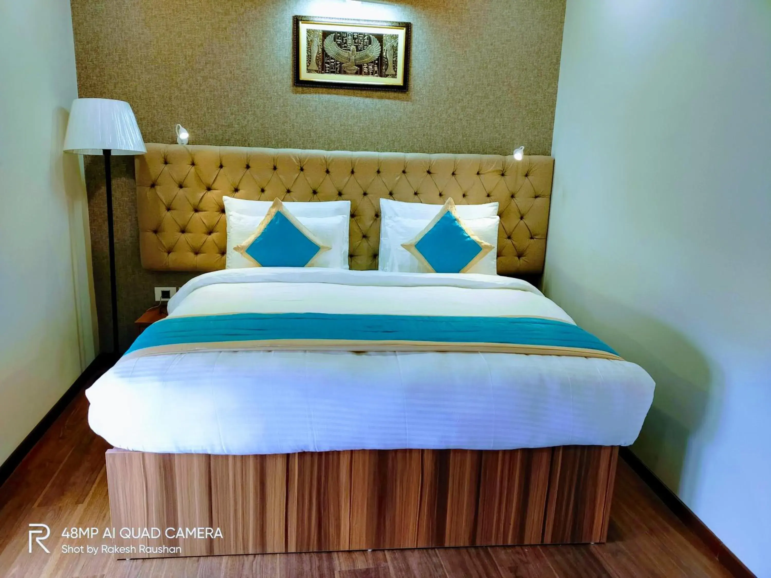 Bed in Hotel Shree Hari Niwas