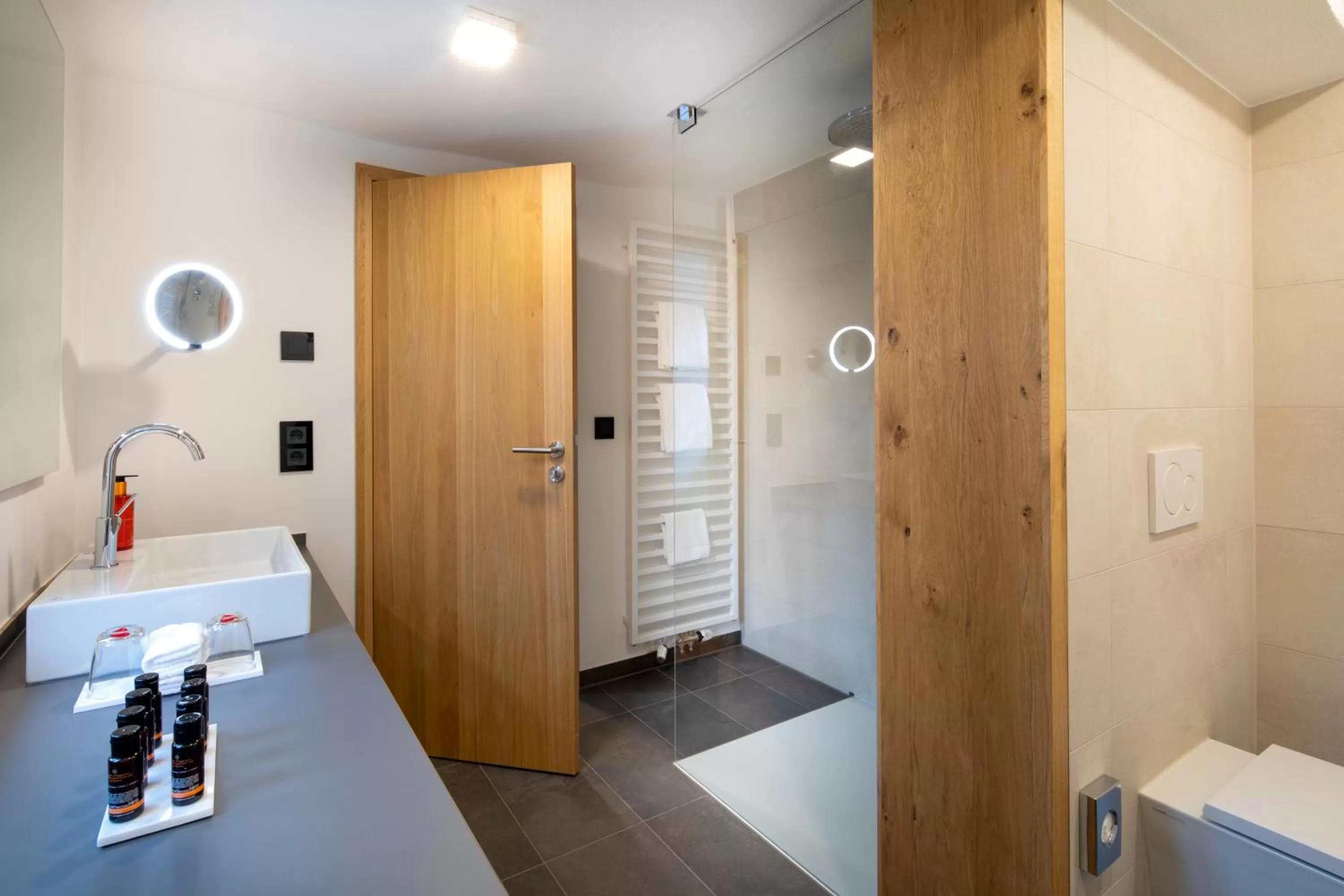 Shower in Hotel Brunnenhaus Schloss Landau