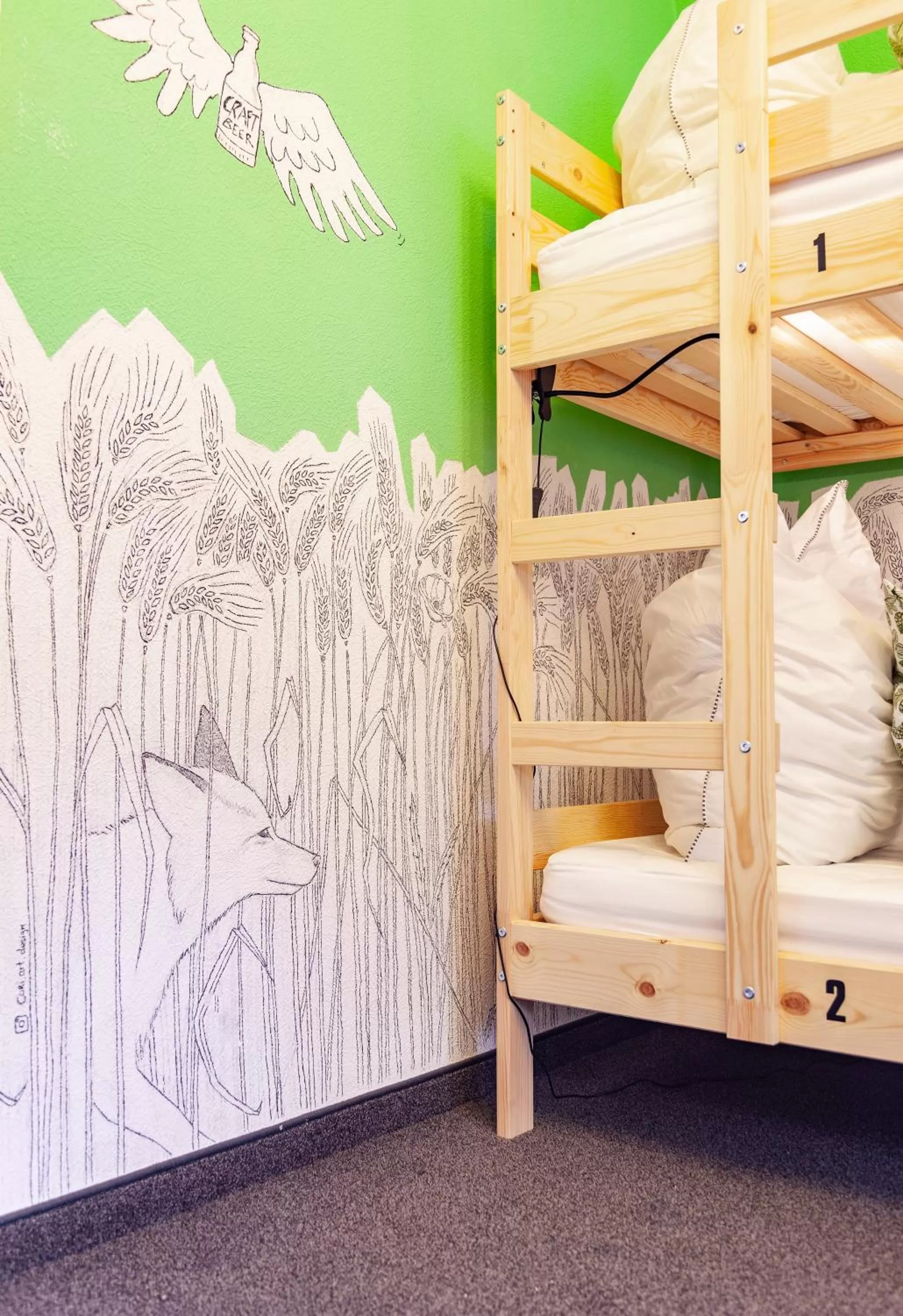 Decorative detail, Bunk Bed in BrauHotel Bonn
