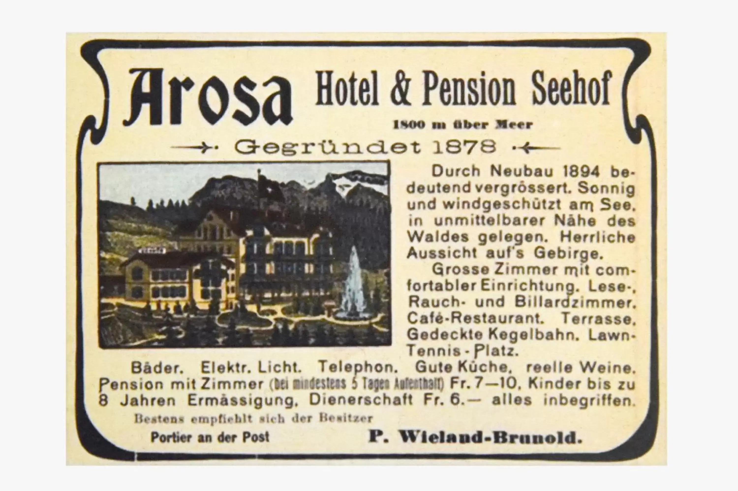 Decorative detail in Hotel Seehof-Arosa