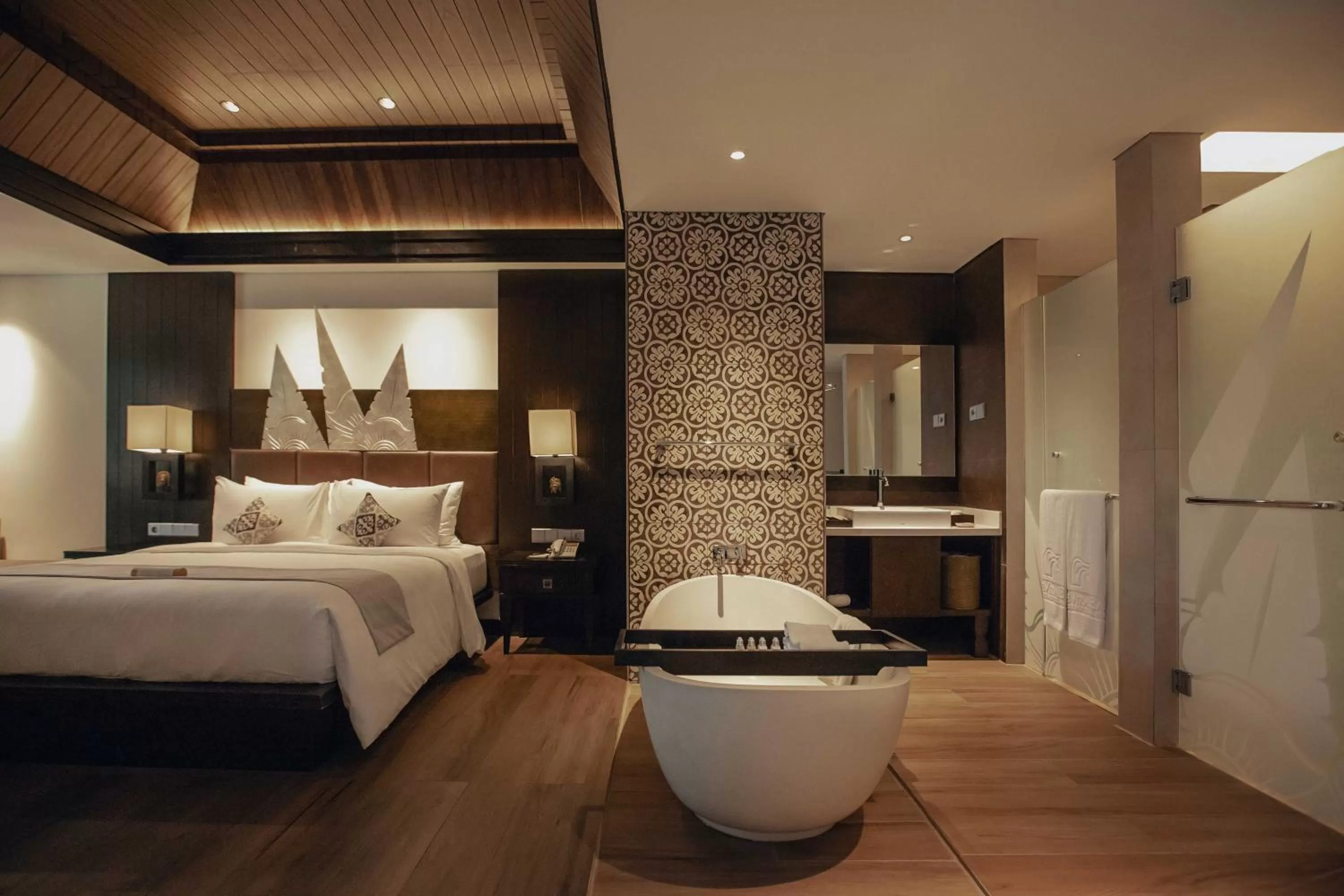 Bathroom, Bed in The Vira Bali Boutique Hotel & Suite