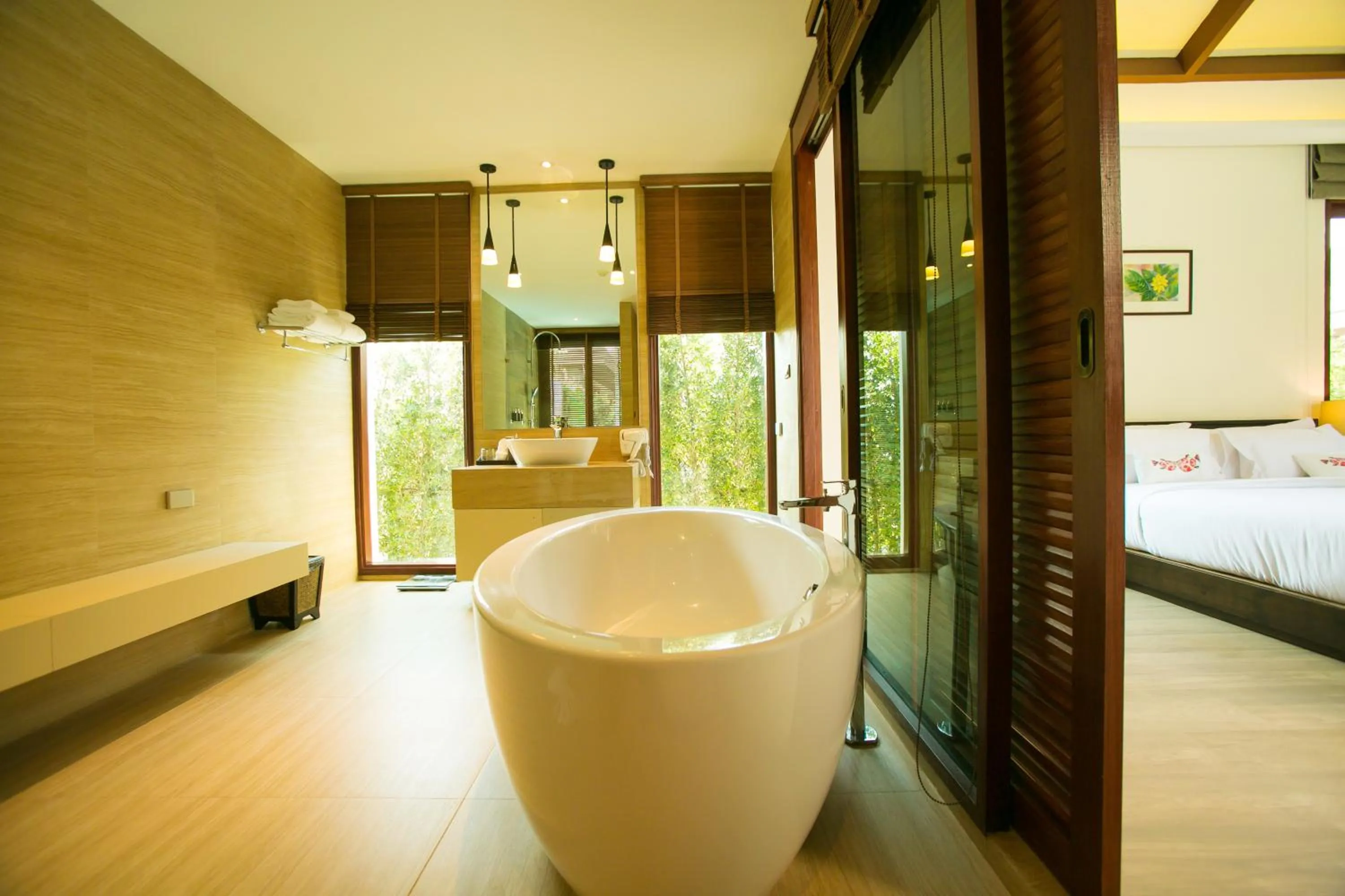 Bed in Triple Tree Beach Resort