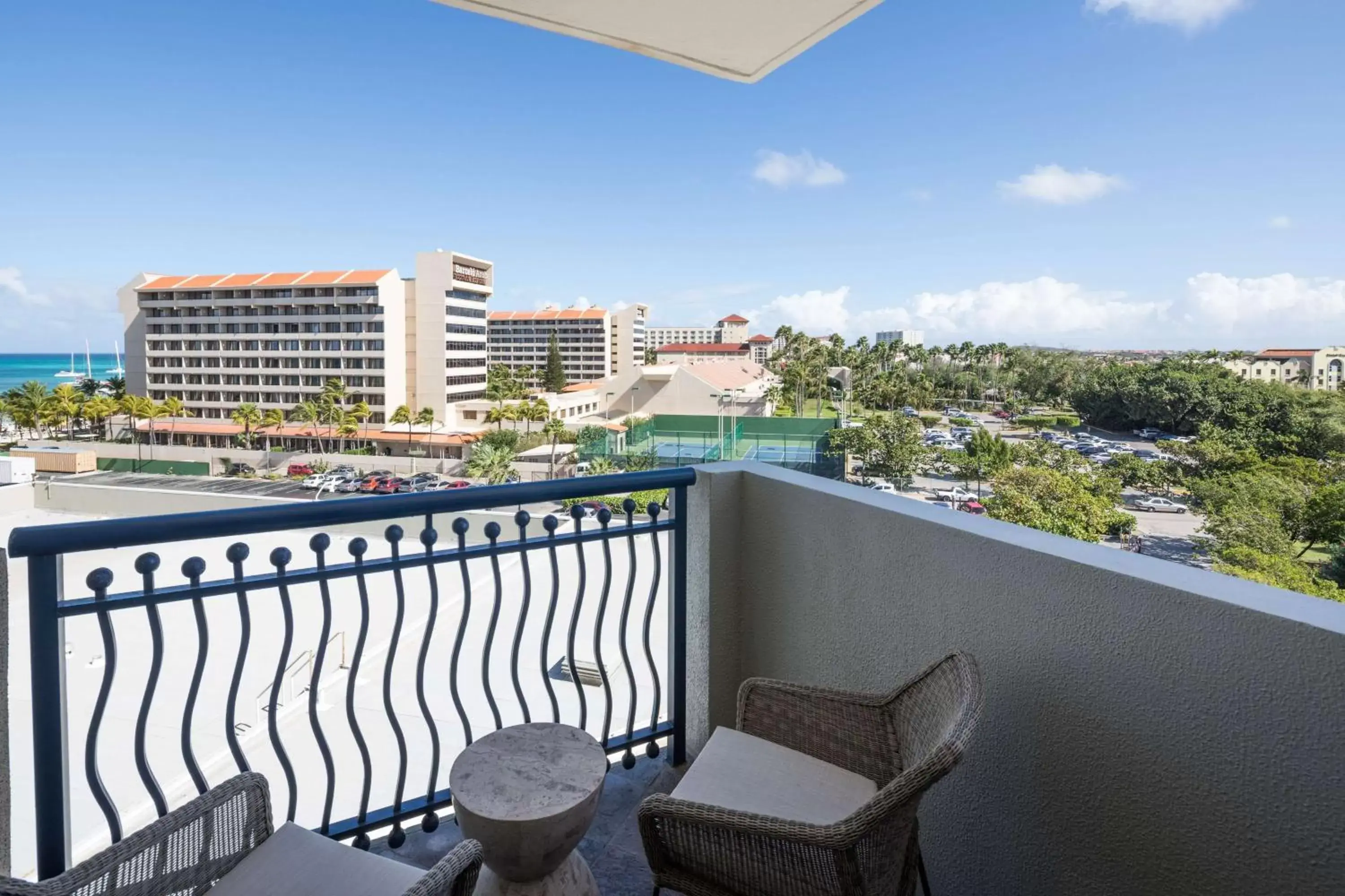 View (from property/room), Balcony/Terrace in Hilton Aruba Caribbean Resort & Casino