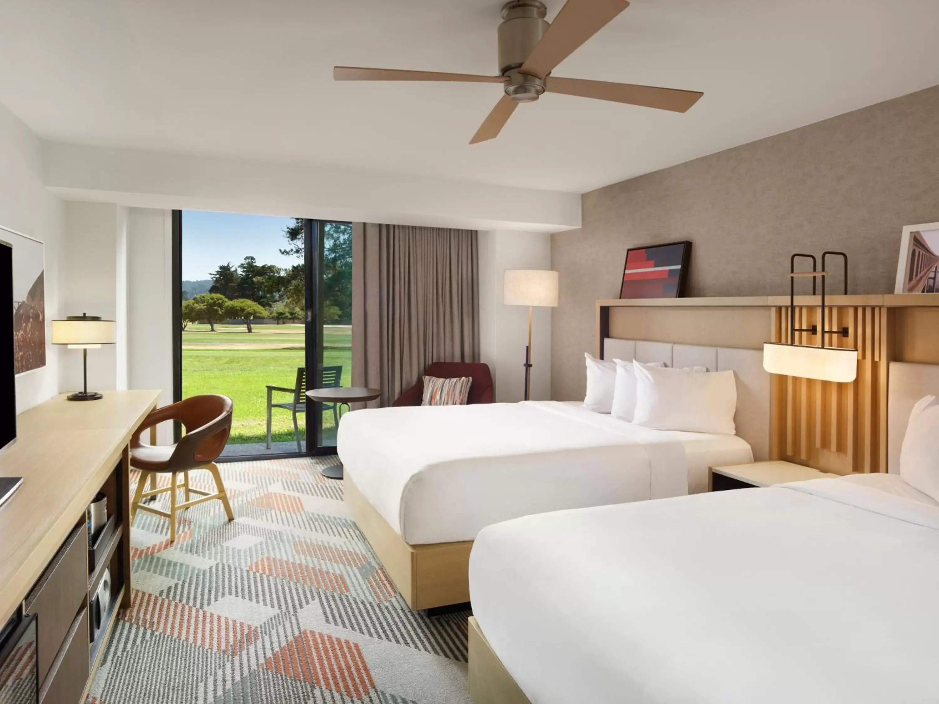 Queen Room with Two Queen Beds, Patio and Golf View in Hyatt Regency Monterey Hotel and Spa