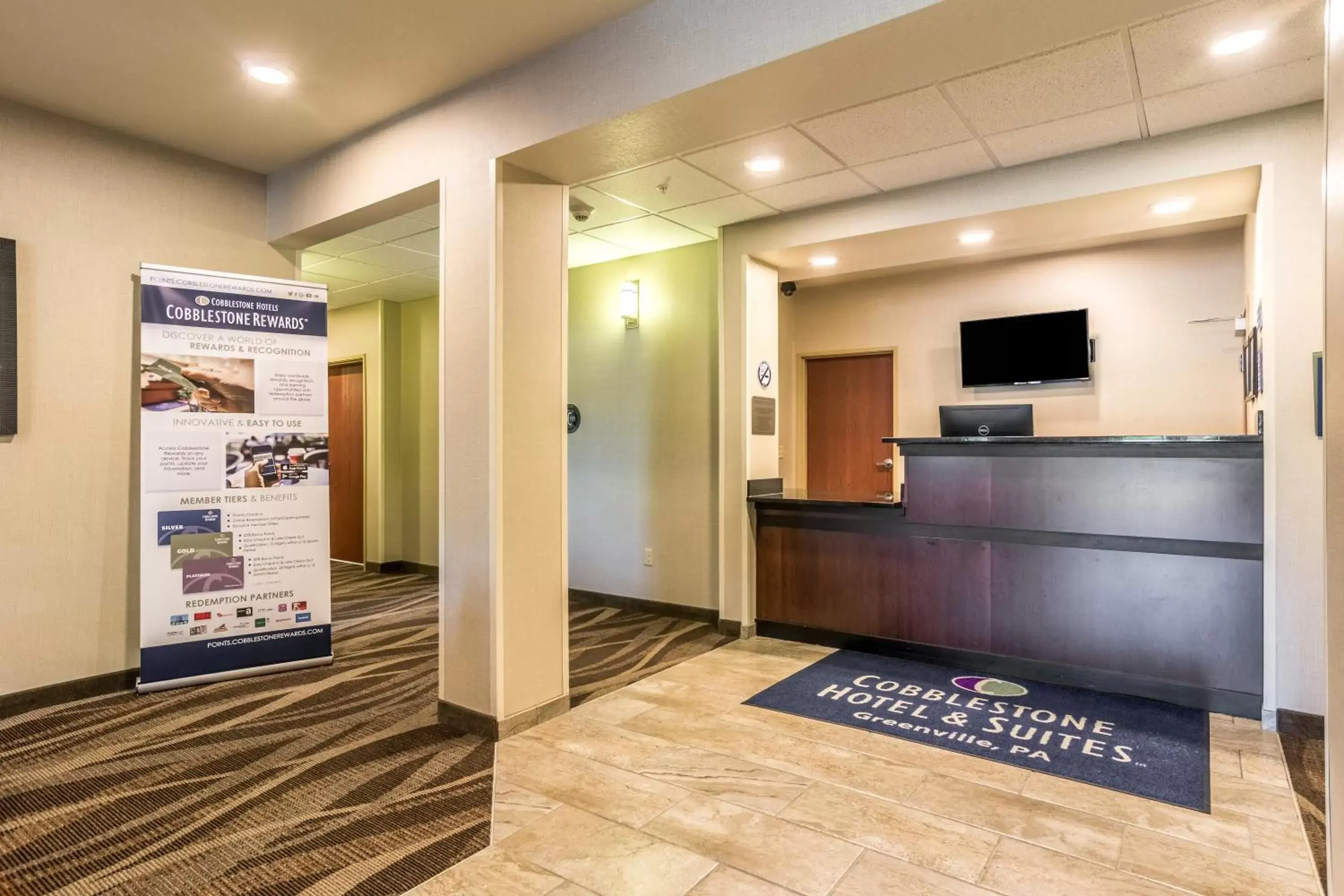 Lobby or reception, Lobby/Reception in Cobblestone Hotel & Suites - Greenville