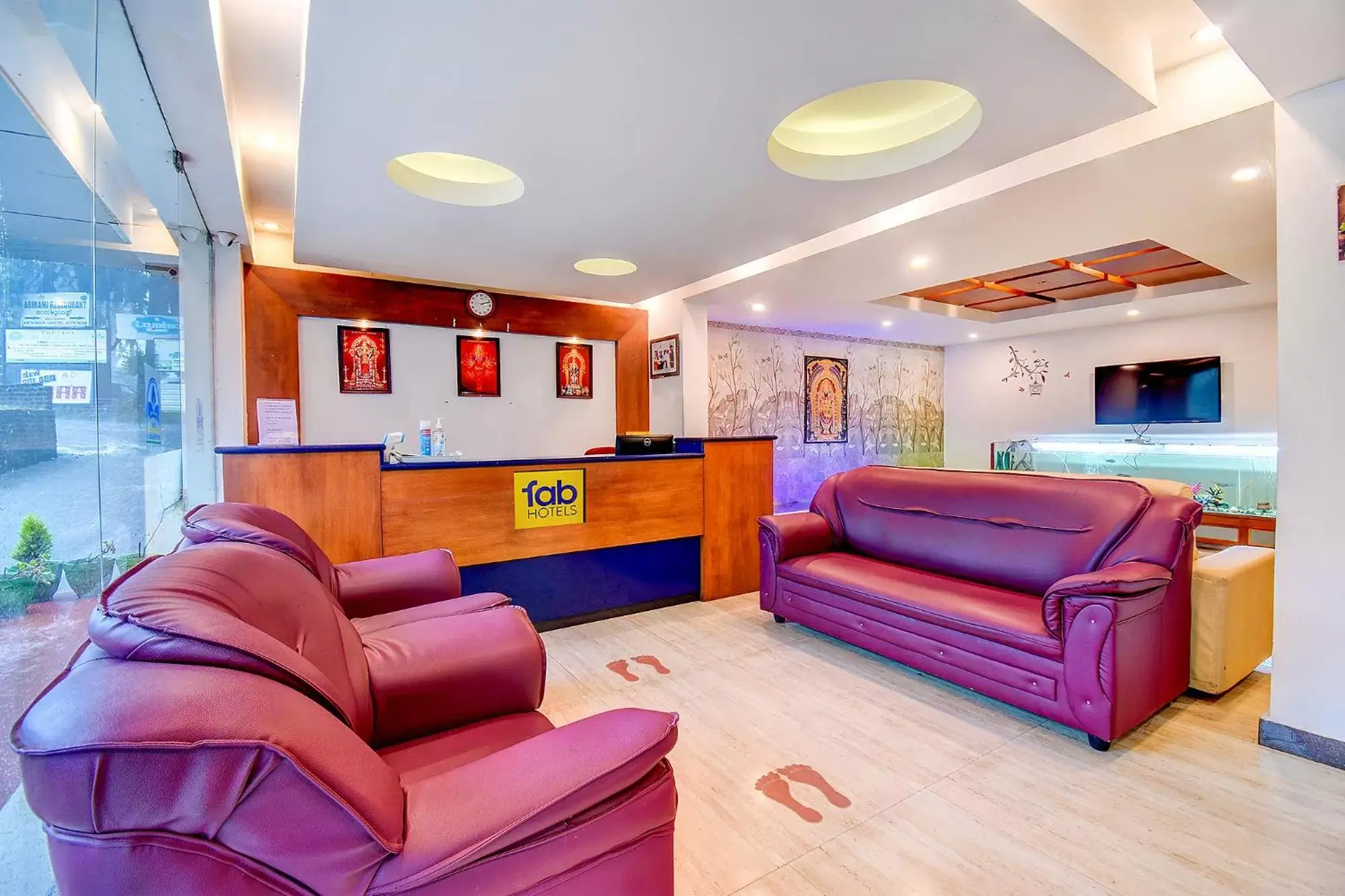 TV and multimedia, Lobby/Reception in FabHotel Abirami Grand Inn
