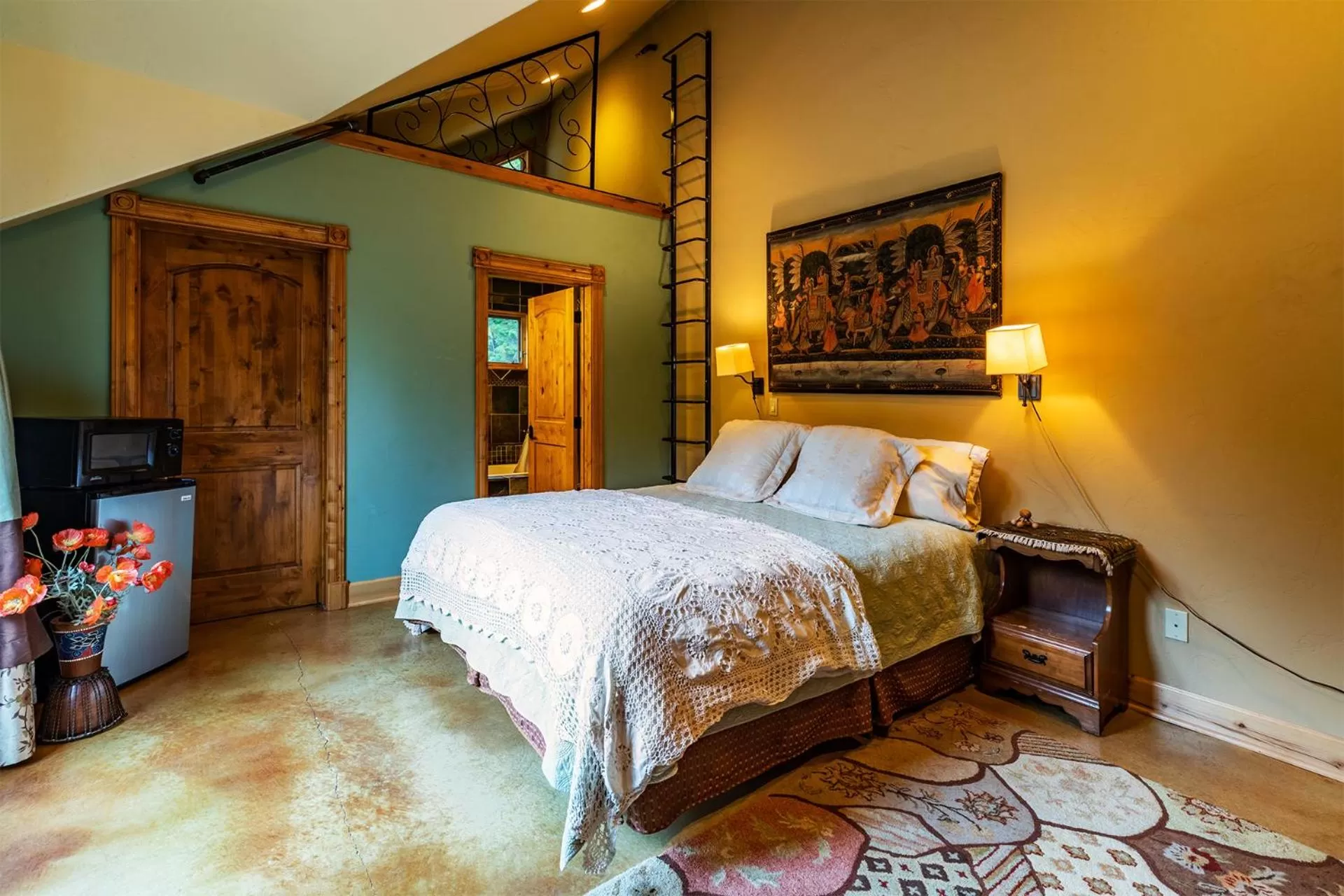 Bed in Talus Rock Retreat