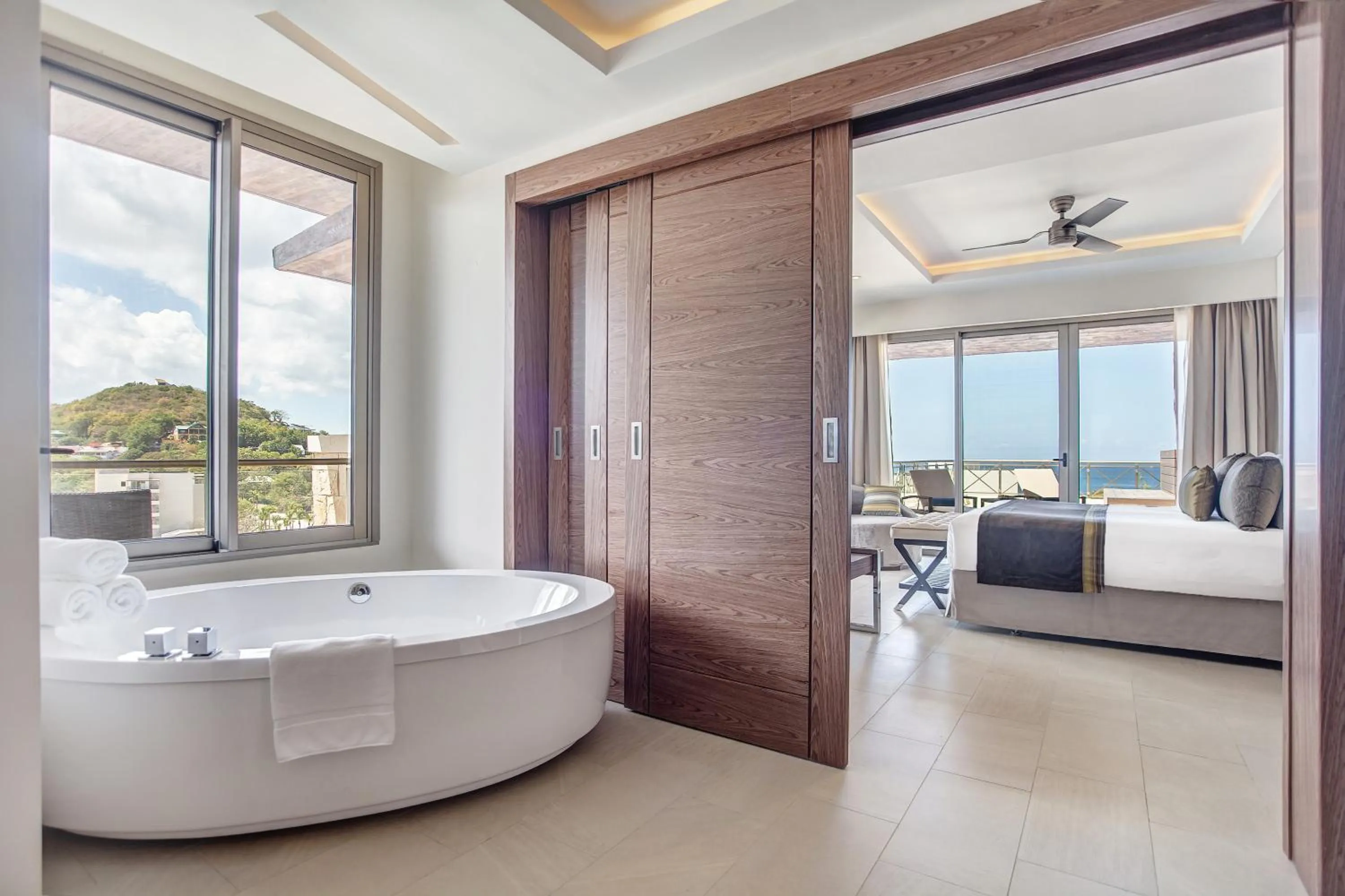Bathroom, Bed in Royalton Saint Lucia, An Autograph Collection All-Inclusive Resort
