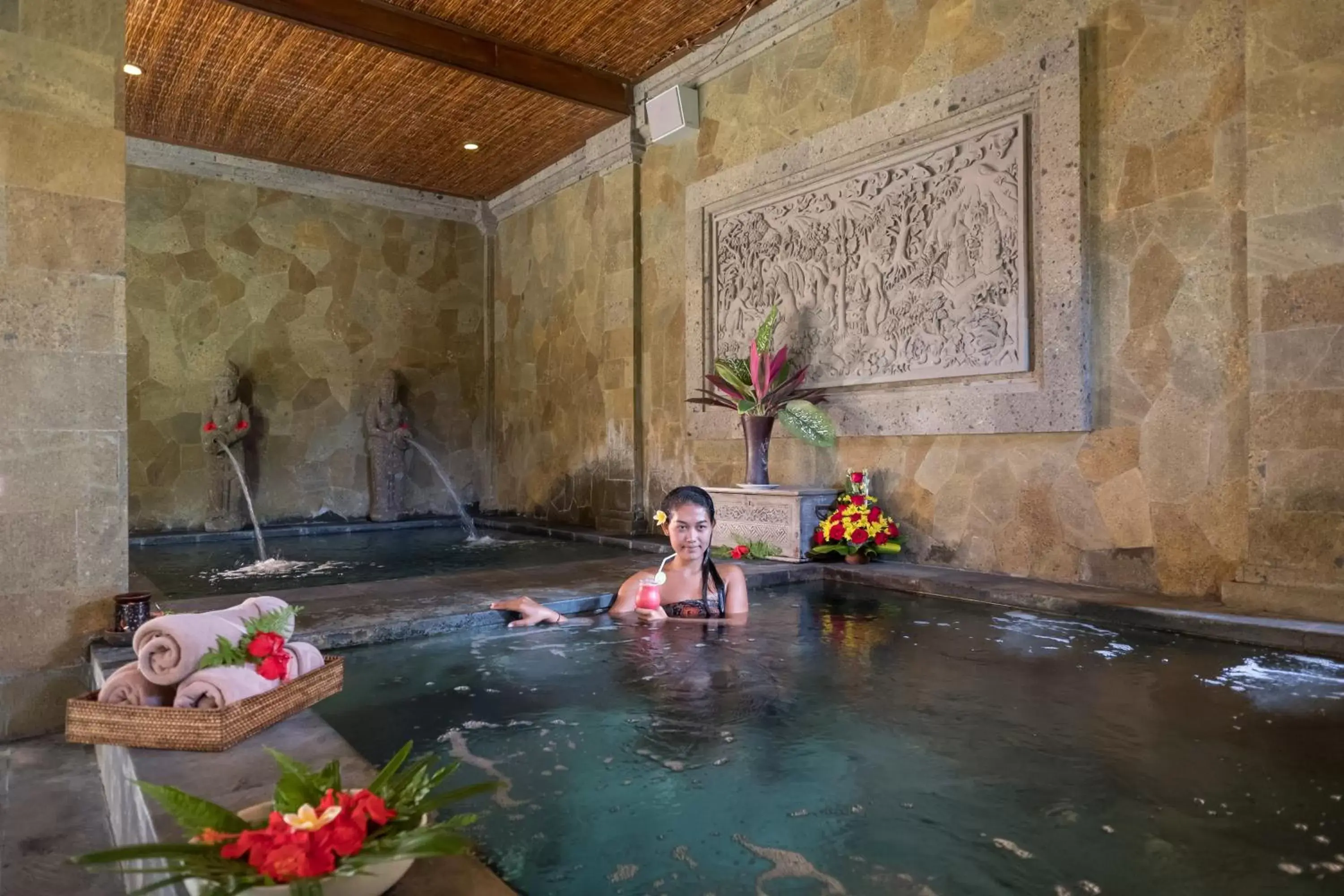 Hot Spring Bath in Bliss Ubud Spa Resort