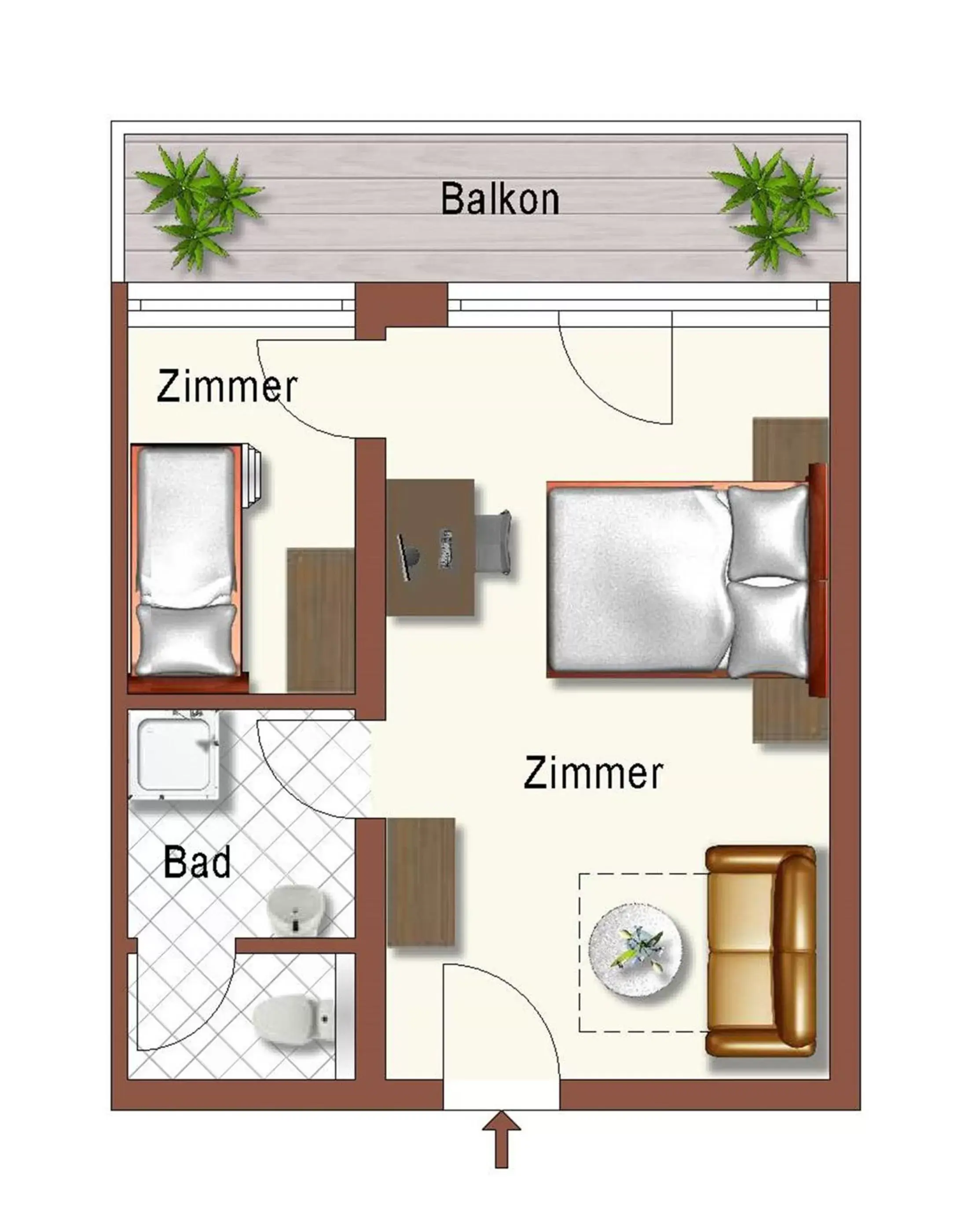 Photo of the whole room, Floor Plan in Hotel Kögele