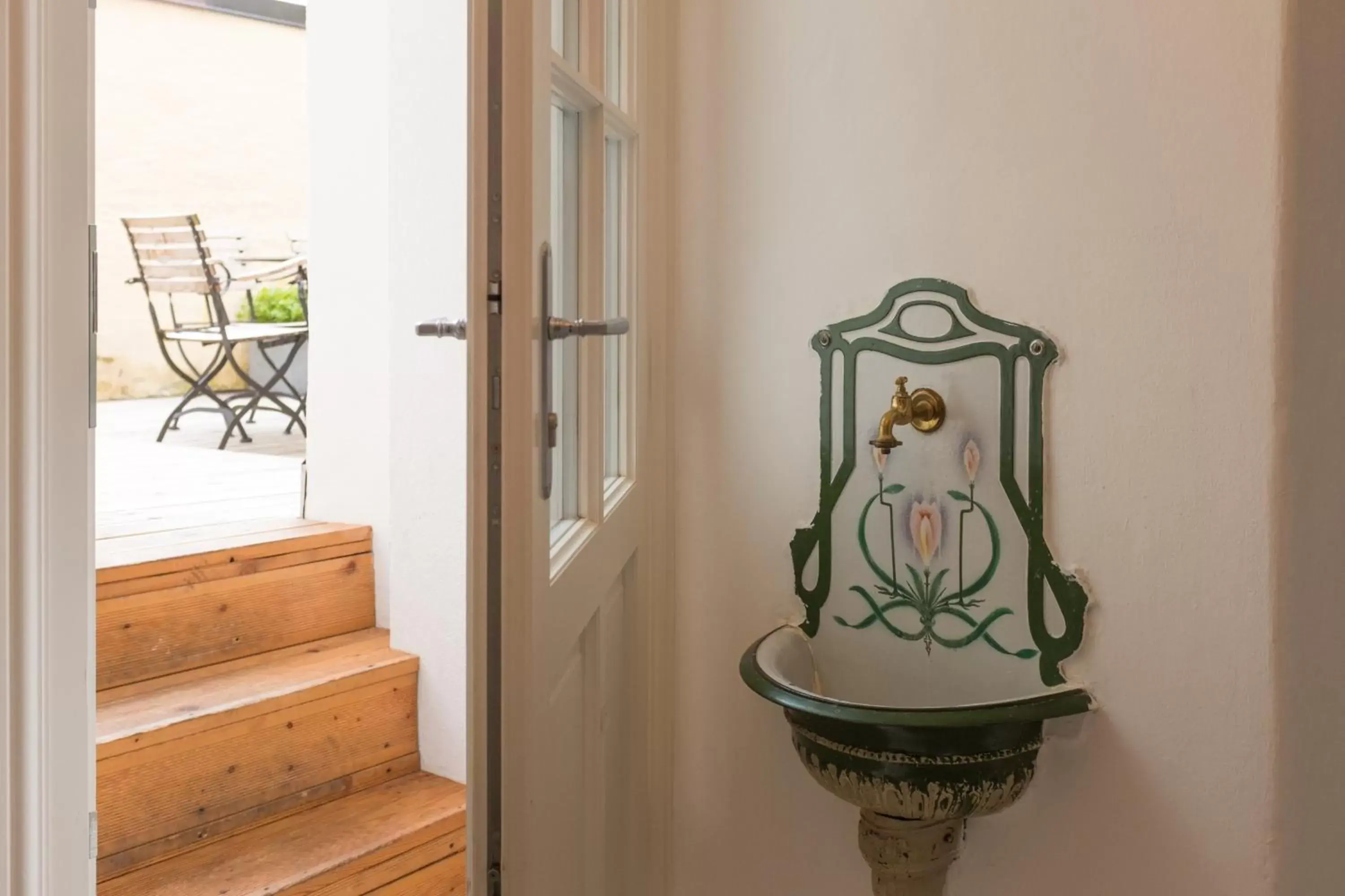 Decorative detail, Bathroom in Boutiquehotel Amadeus