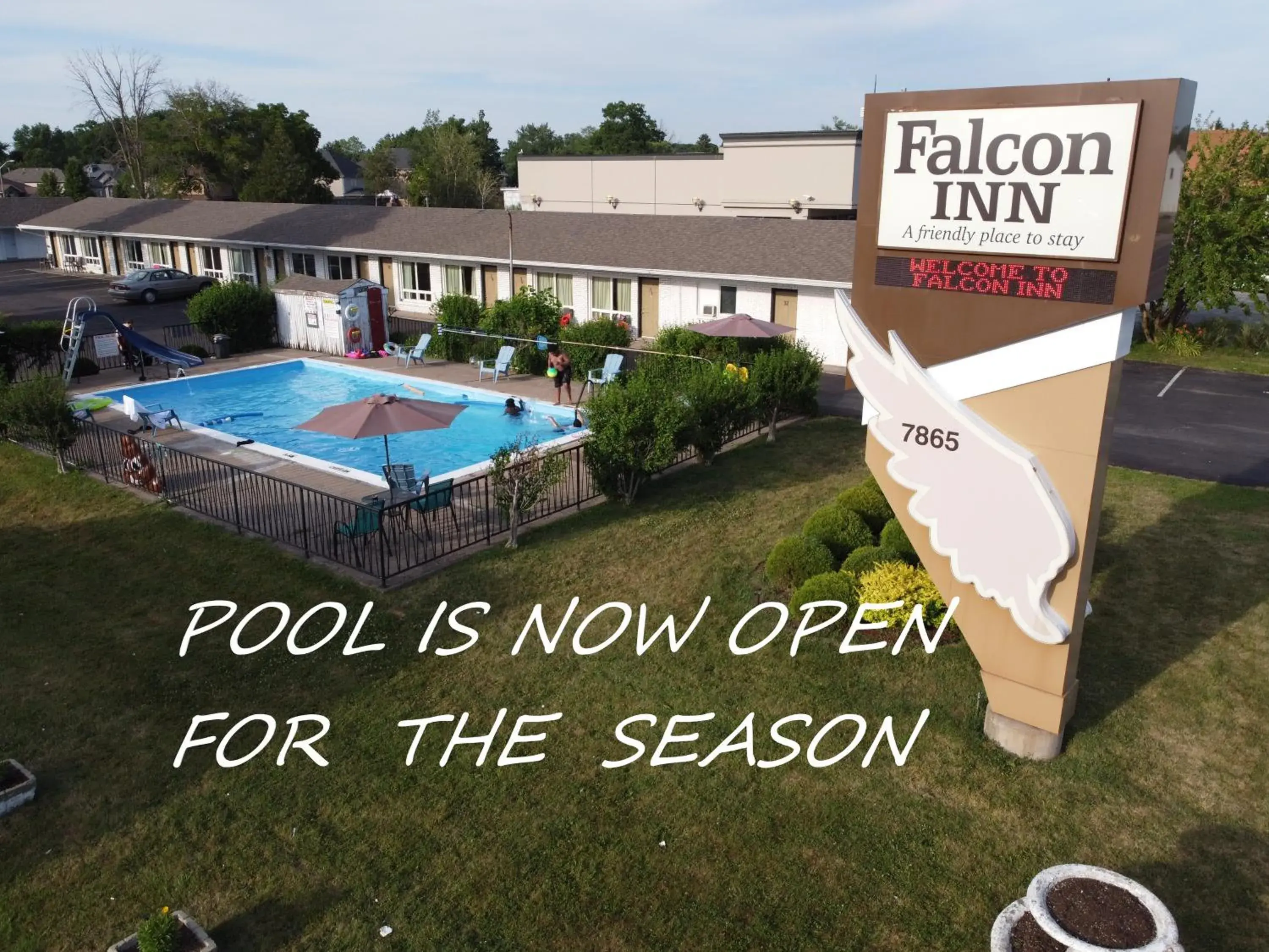 Property building, Pool View in Falcon Inn