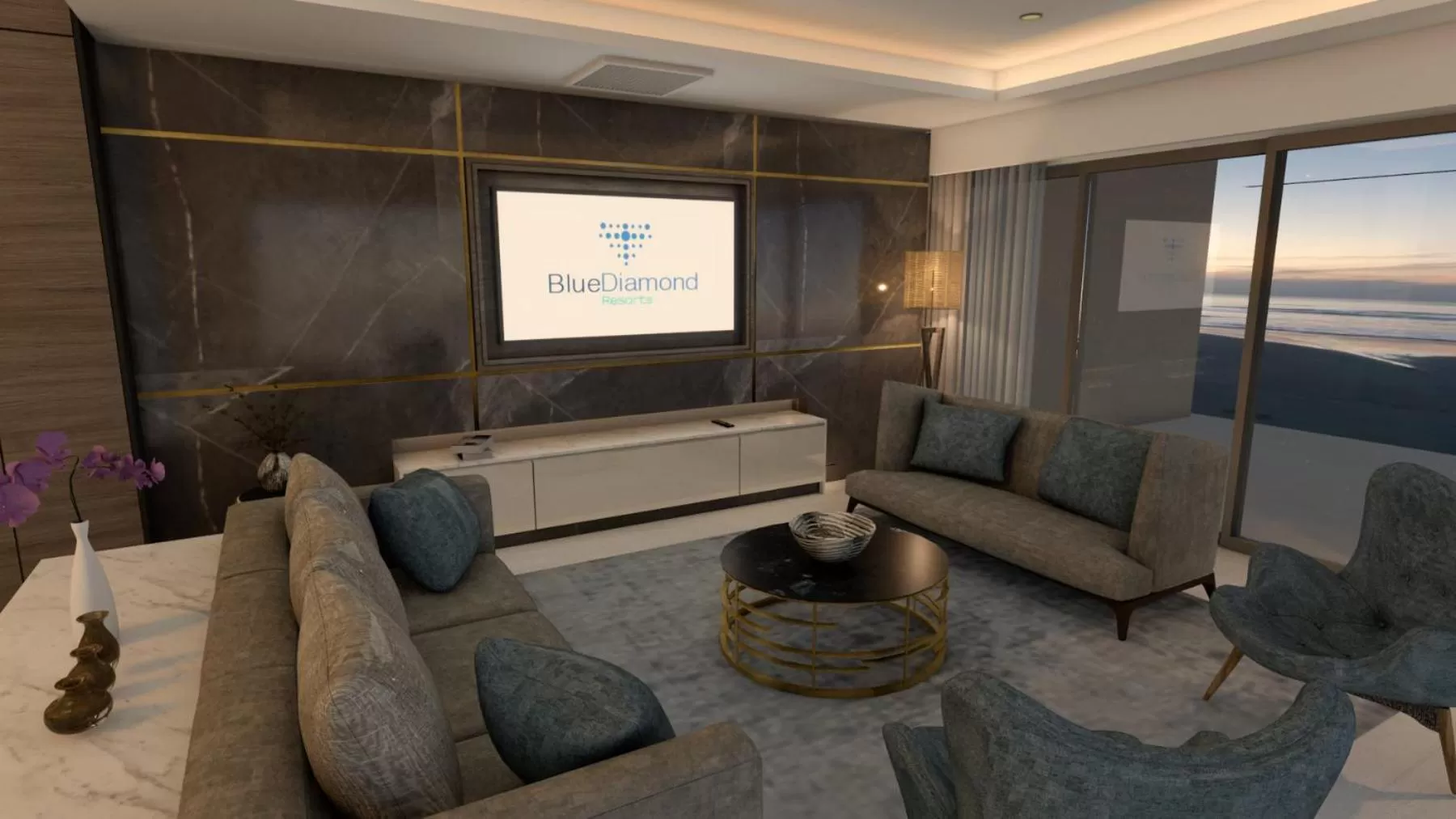 Living room in Royalton Hideaway Blue Waters, An Autograph Collection All-Inclusive Resort - Adults Only