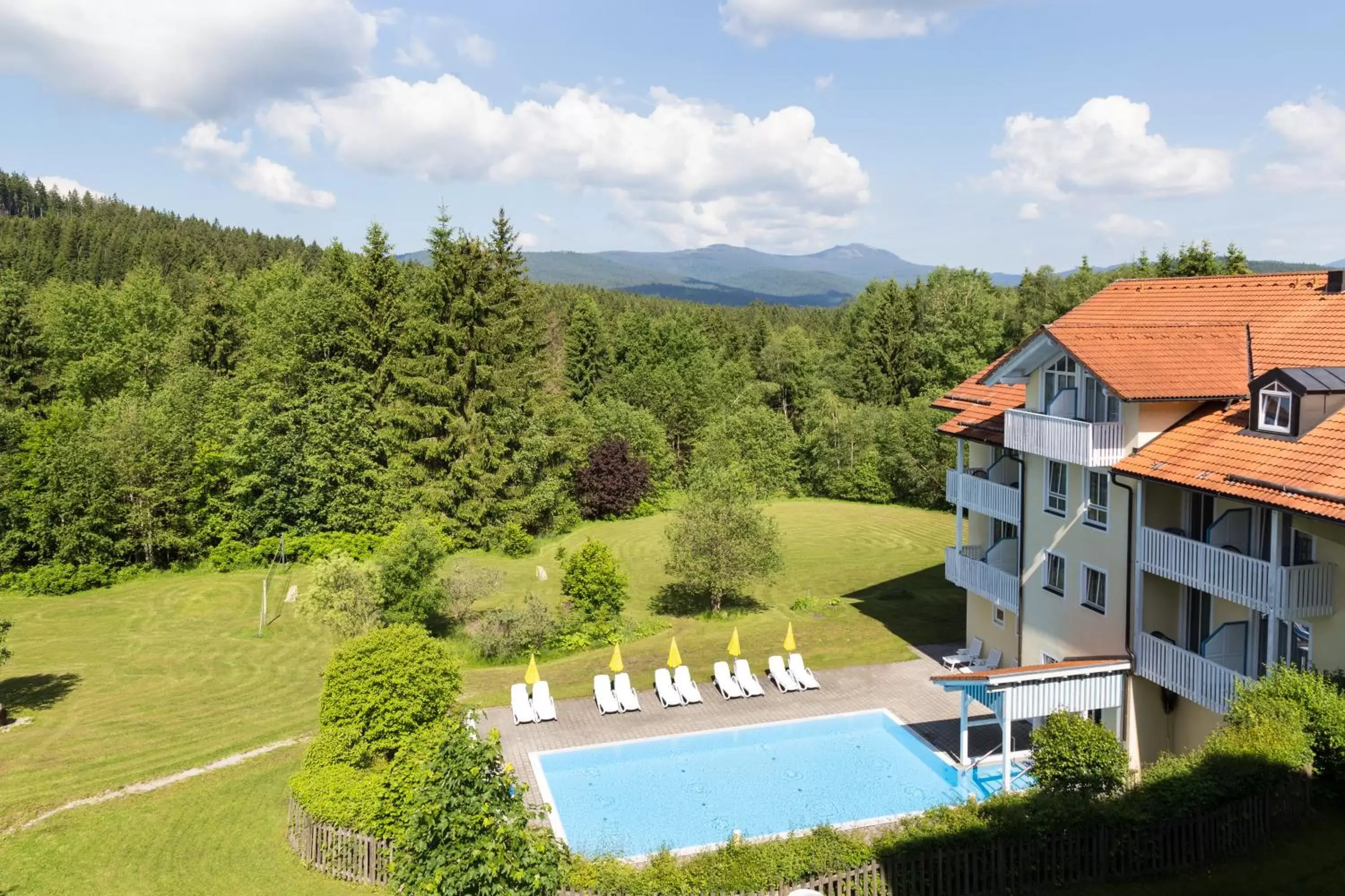 Property building, Pool View in Hotel Ahornhof