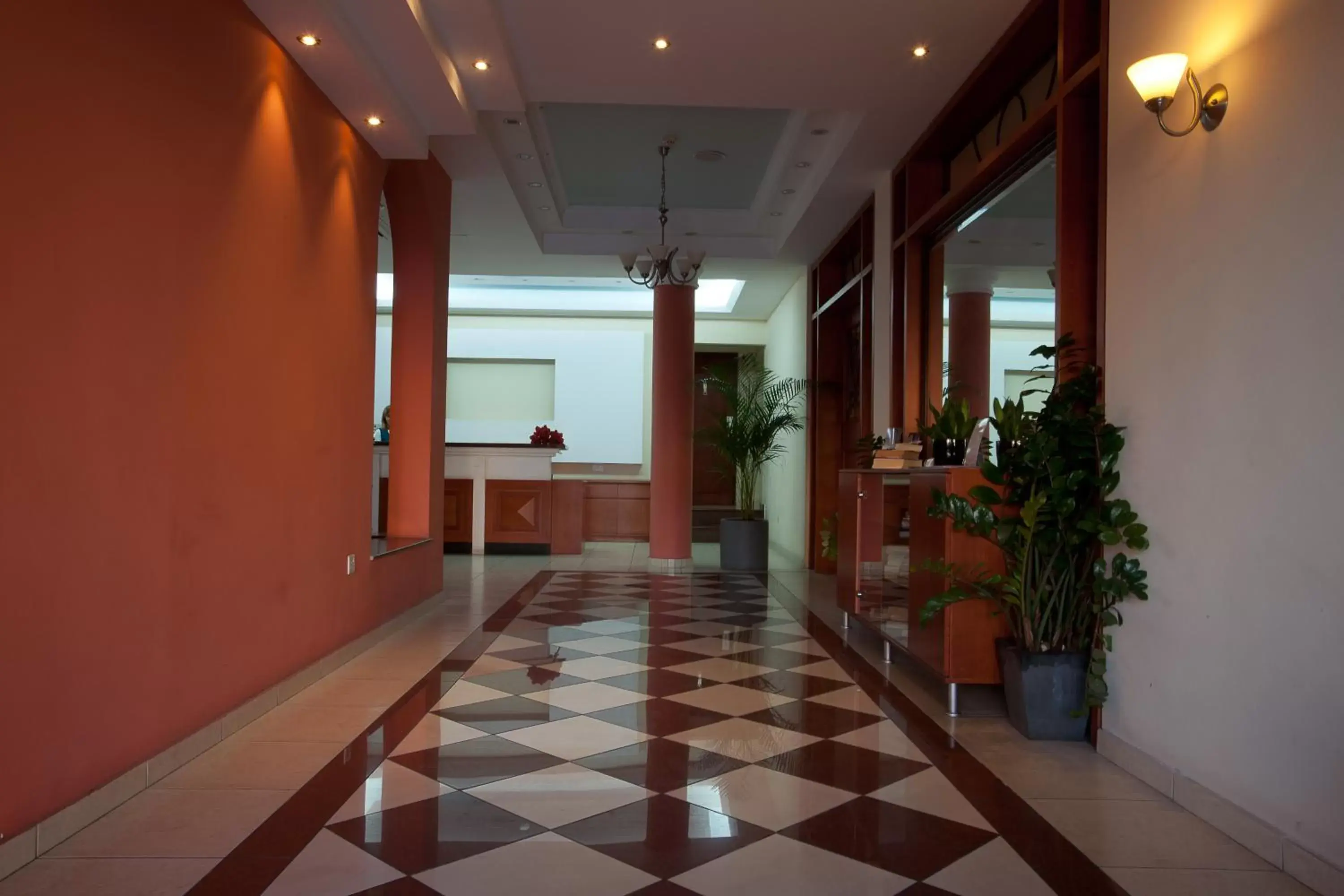 Lobby or reception in Pyramos Hotel