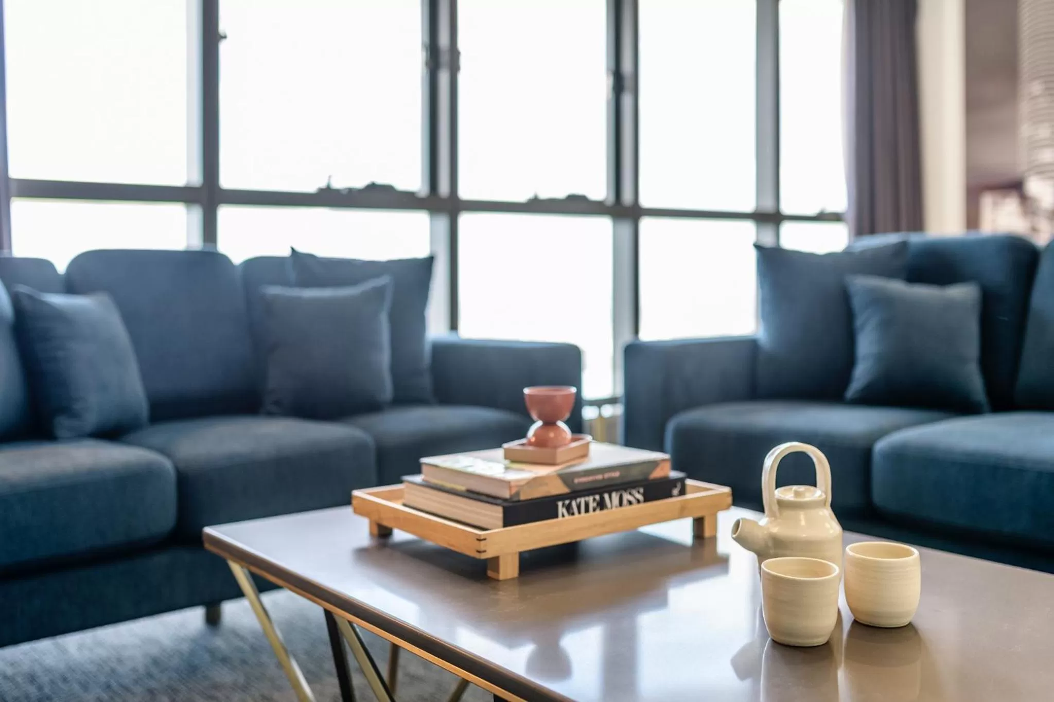 Living room in Meriton Suites Herschel Street, Brisbane