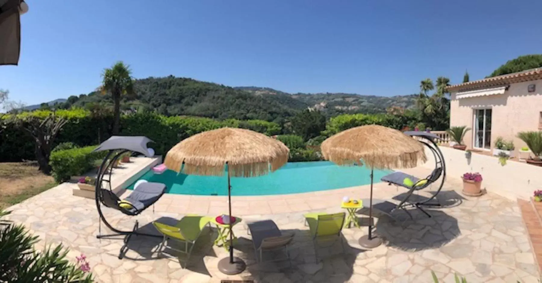 Patio, Swimming Pool in villa santa rita