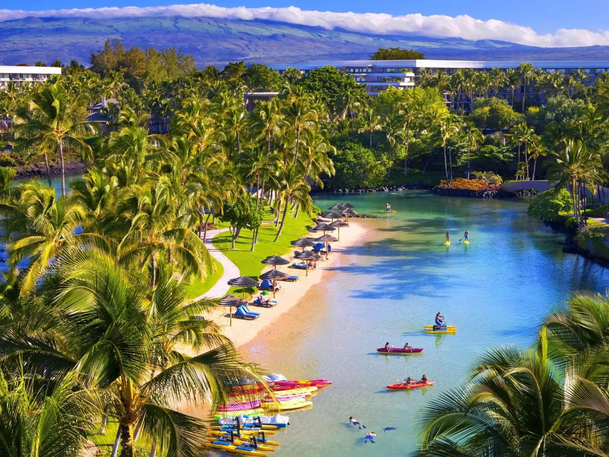 Pool view in Hilton Waikoloa Village