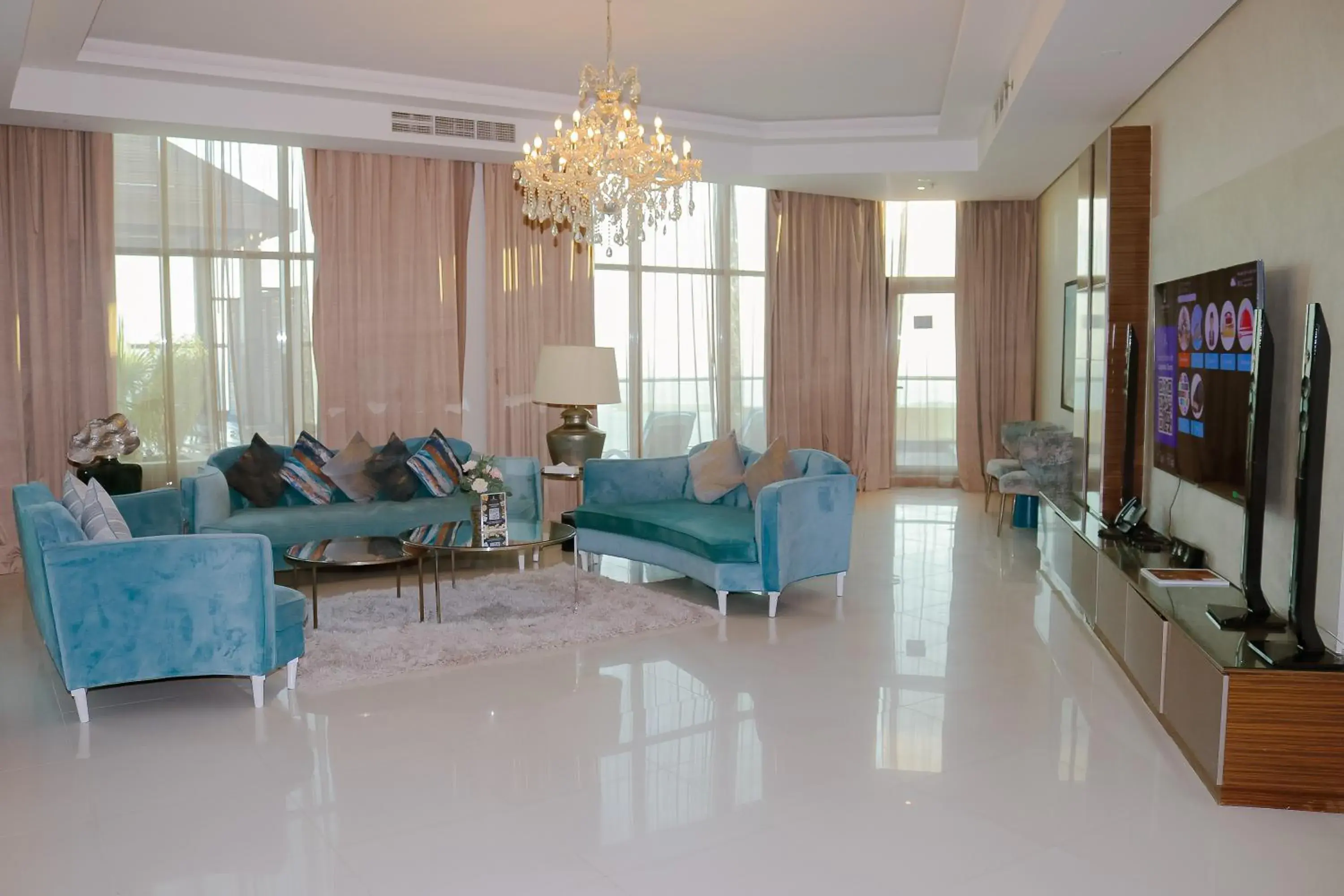 Living room in Lagoona Beach Luxury Resort And Spa