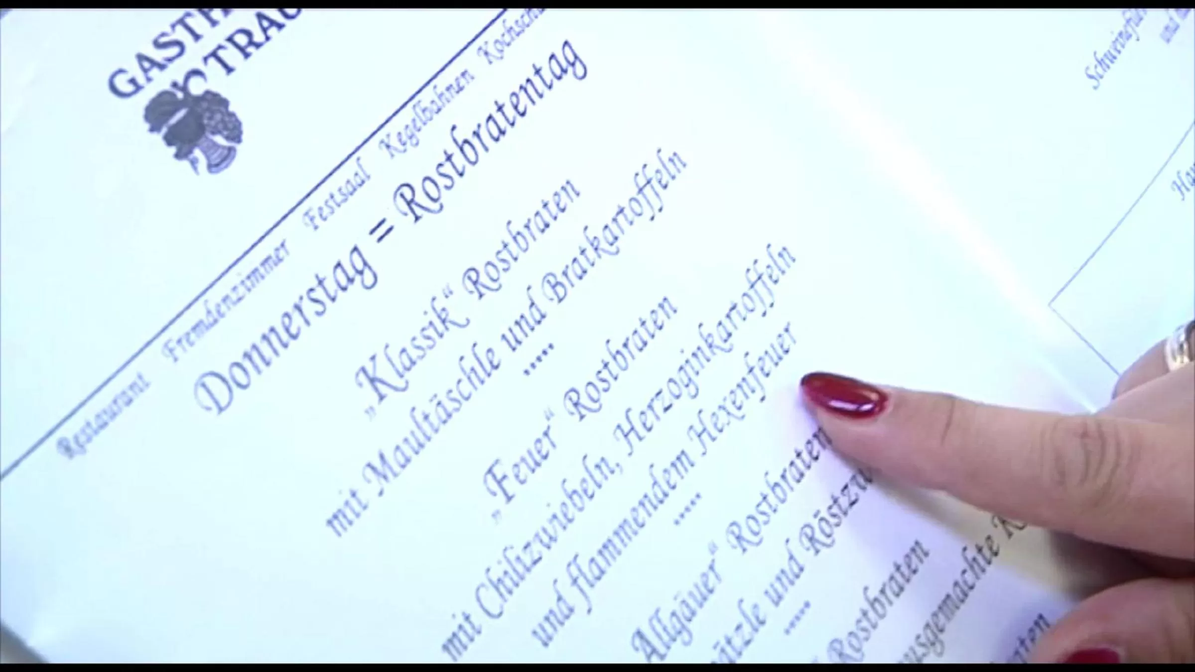 Food and drinks in Gasthof Traube