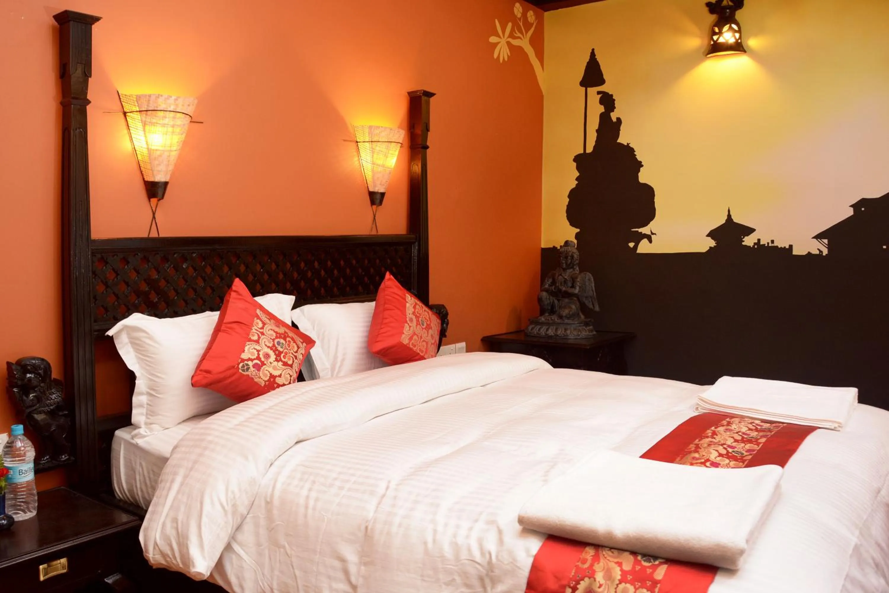 Bed in Kasthamandap Boutique Hotel