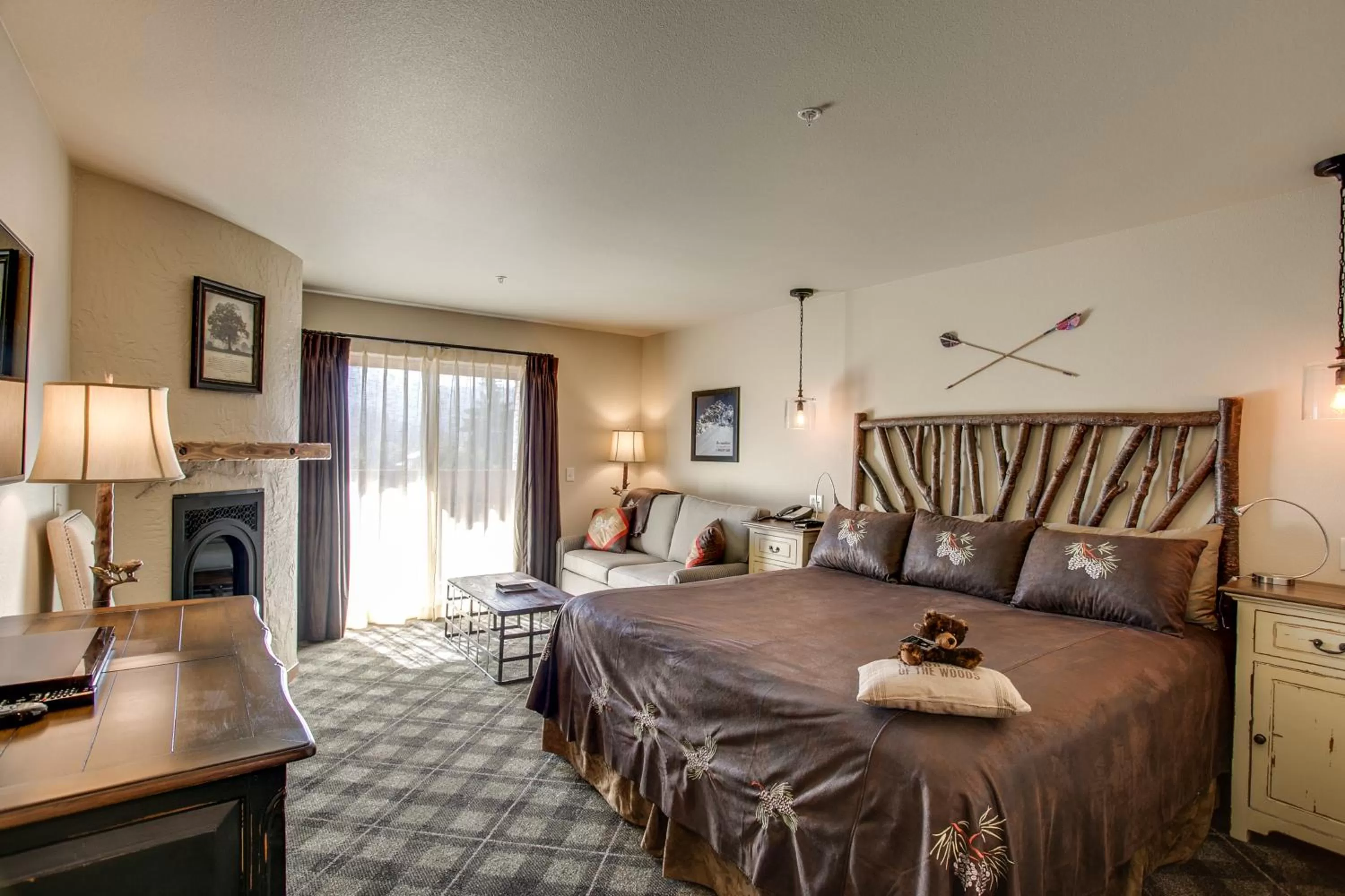 Bed in Bavarian Lodge