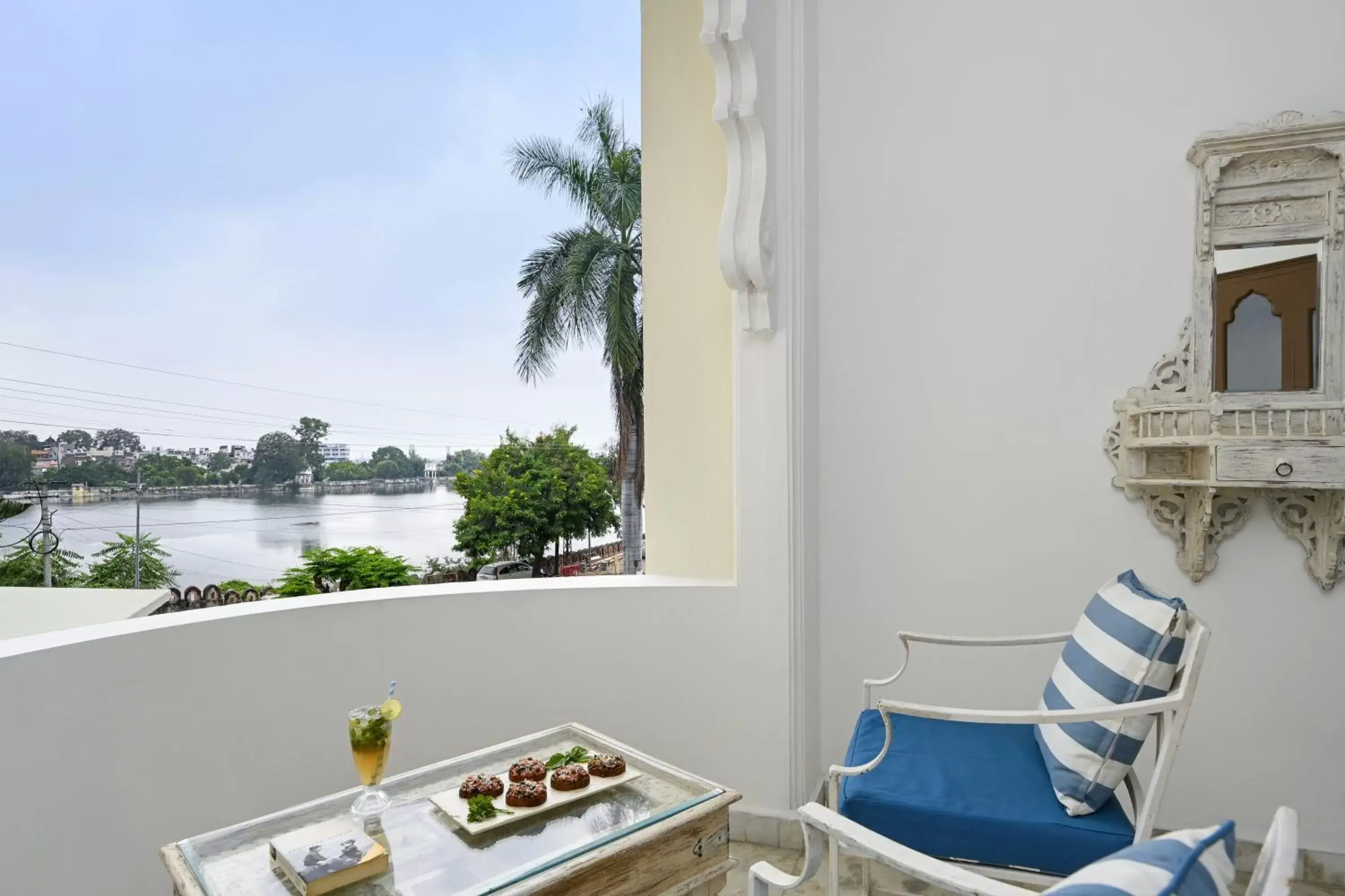 Balcony/Terrace in Swaroop Vilas - Lake Facing Boutique Hotel