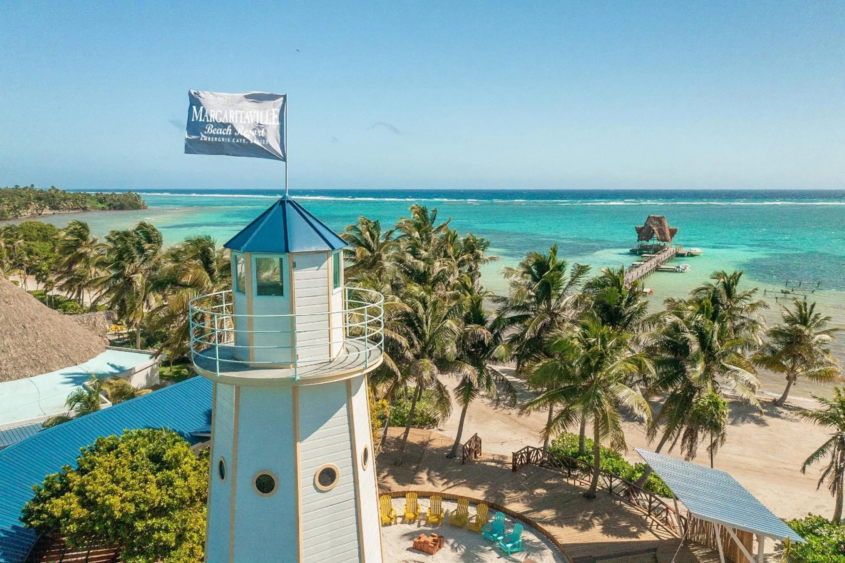 Bird's eye view in Margaritaville Beach Resort Ambergris Caye - Belize