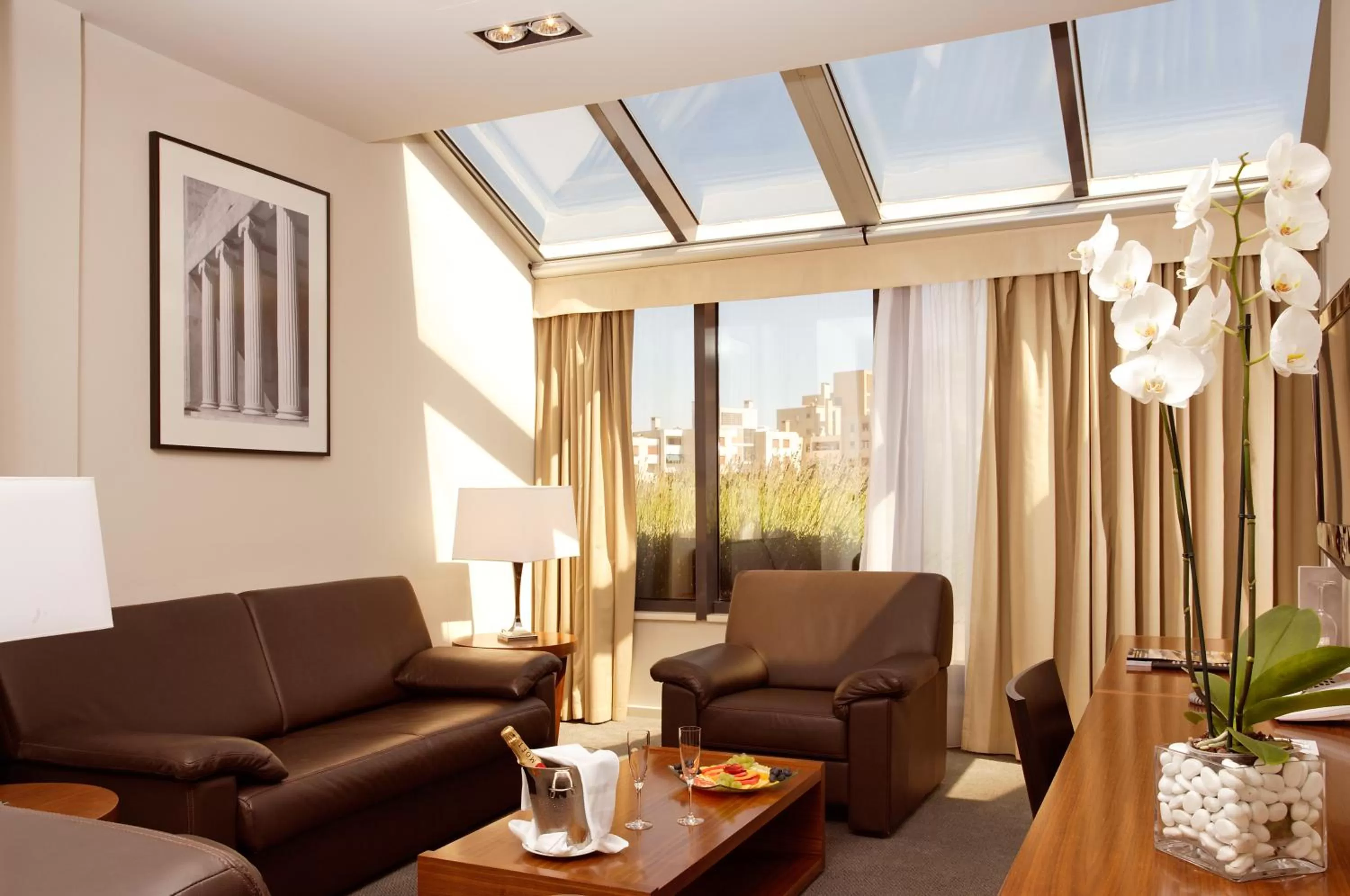 Seating area in Hotel Atrium