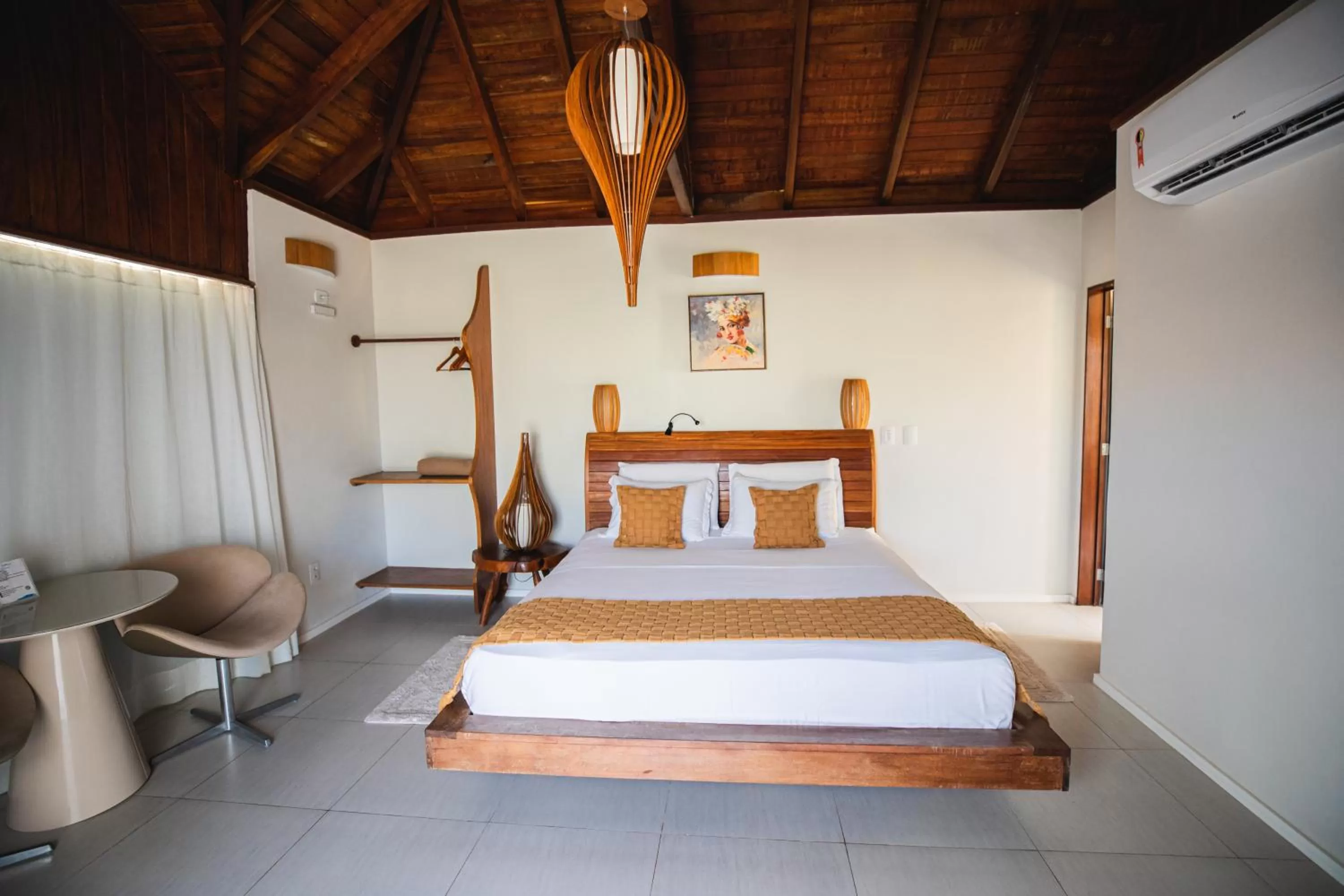 Bed in Pousada Rangai