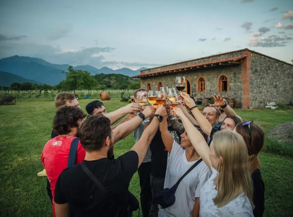 Garden view in Chubini Winery & Cabins