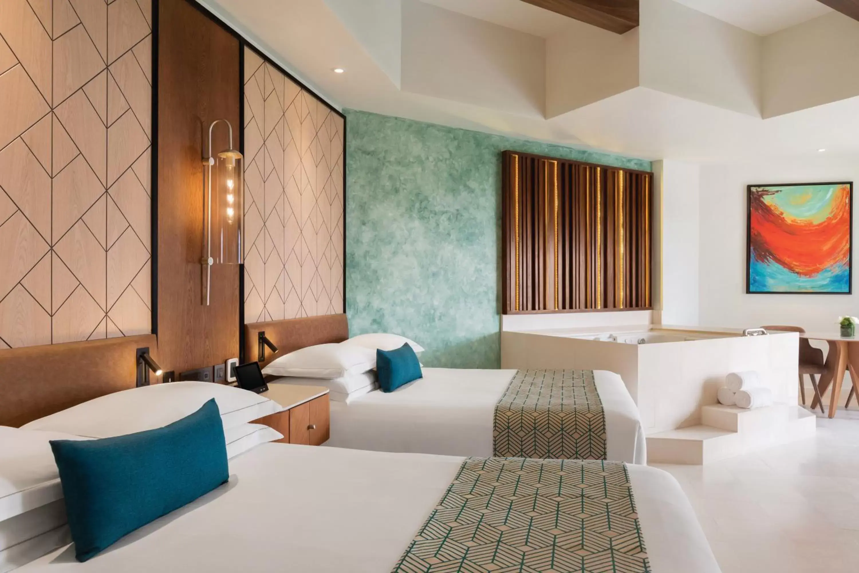 Bedroom, Bed in Hilton Playa del Carmen, an All-Inclusive Adult Only Resort