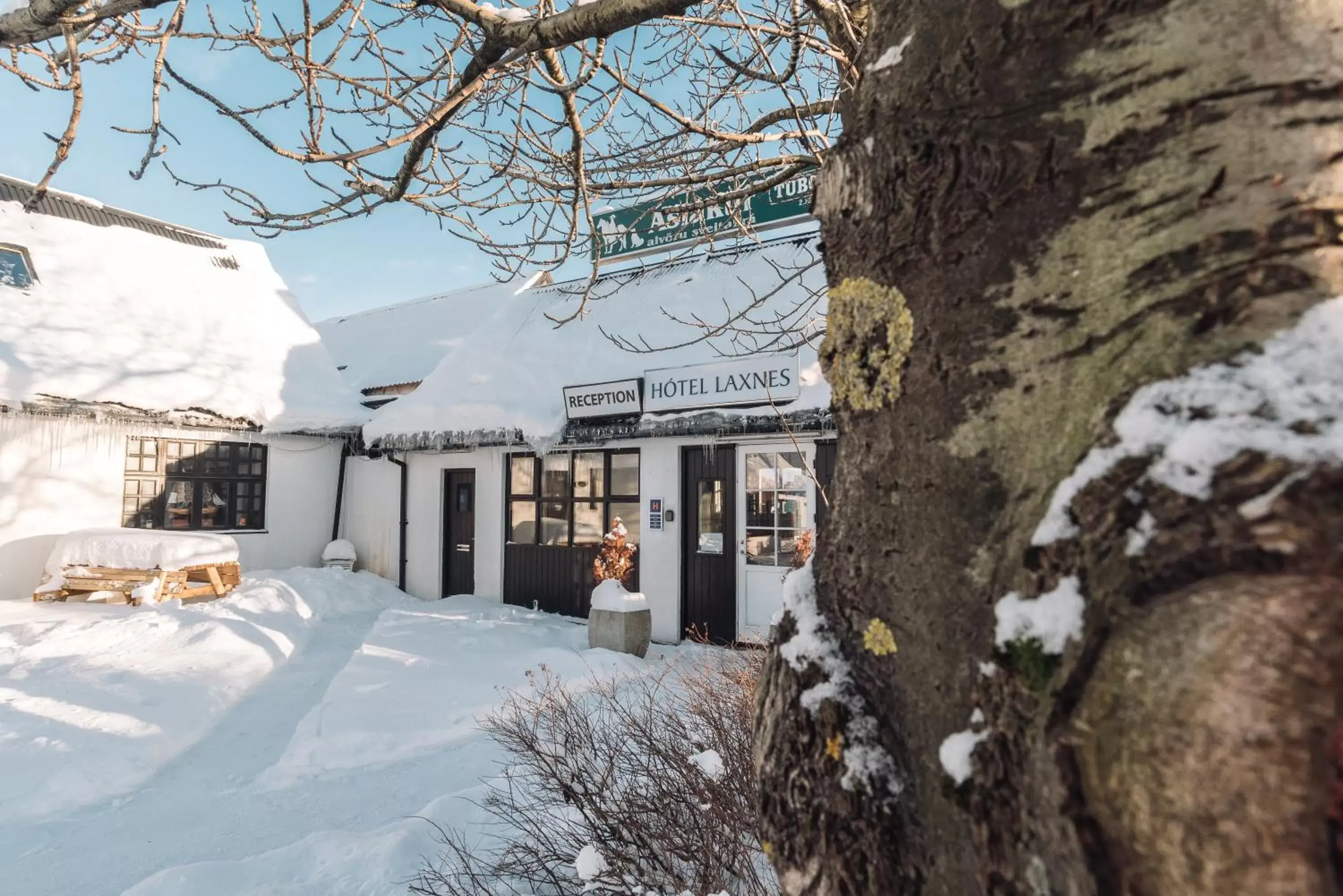 Facade/entrance in Hotel Laxnes Facade/entrance in Hotel Laxnes