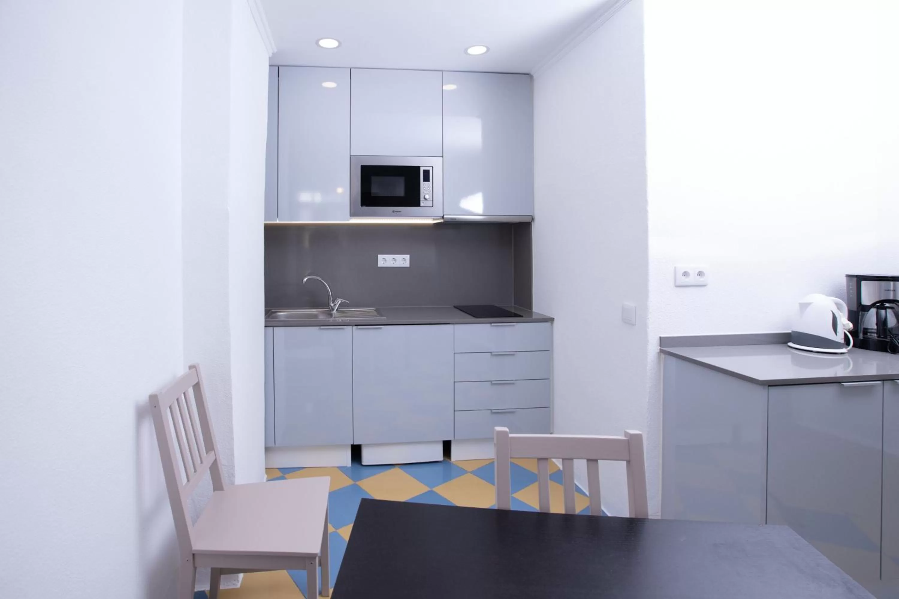 Kitchen or kitchenette in Hotel Apartamento Foz Atlantida