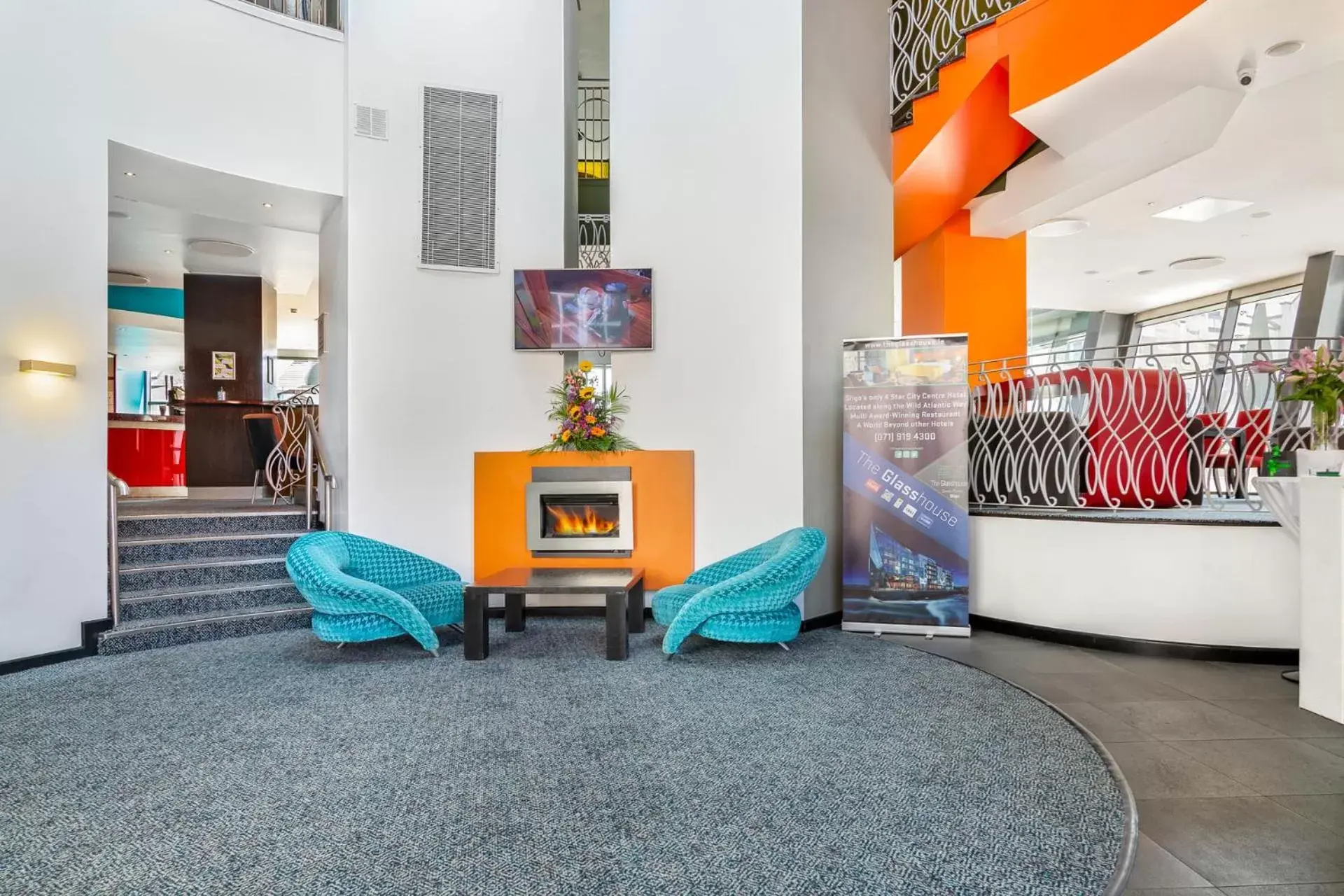 Lobby or reception in The Glasshouse Lobby or reception in The Glasshouse