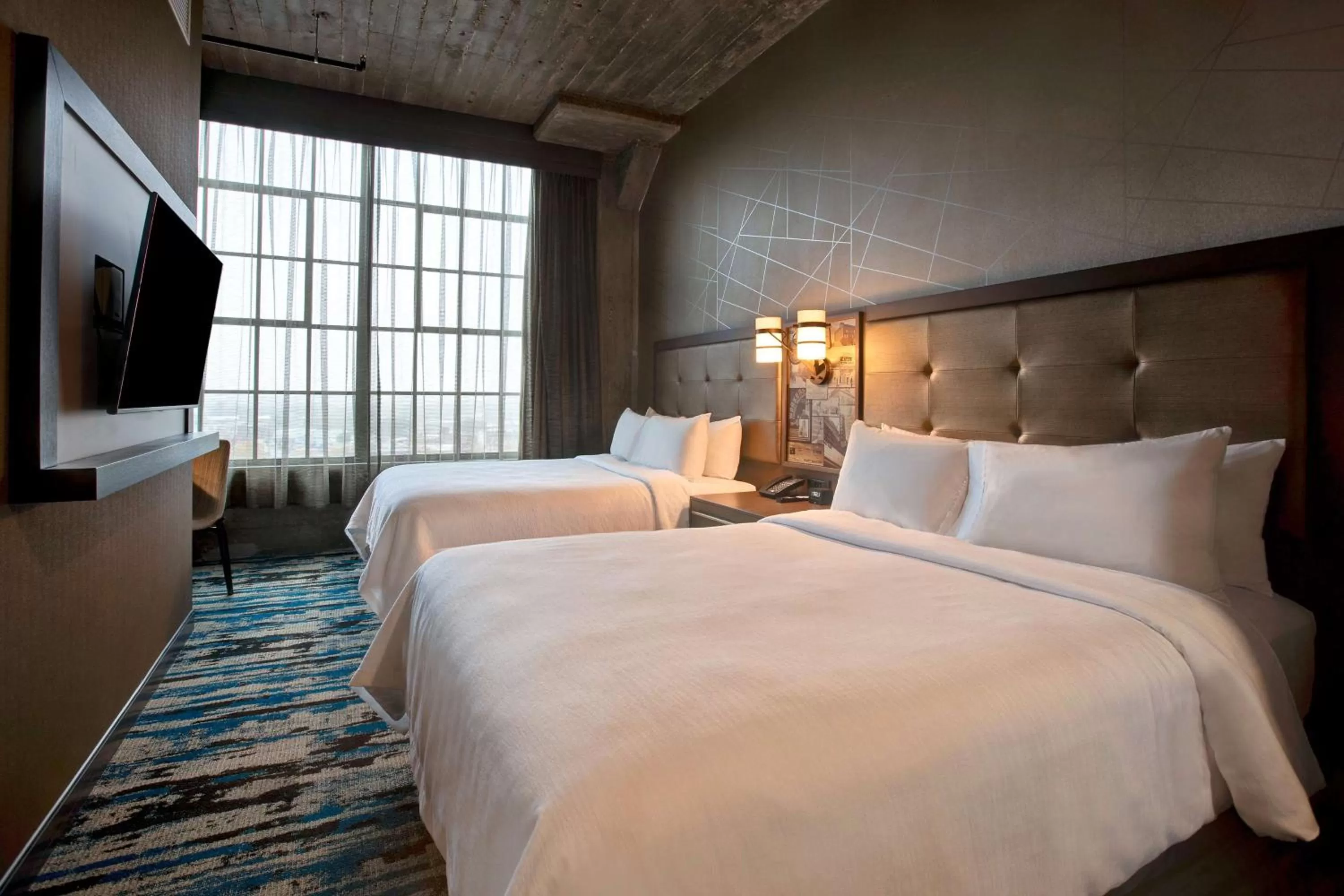 Two-Room Queen Suite with Two Queen Beds in Embassy Suites By Hilton Rockford Riverfront