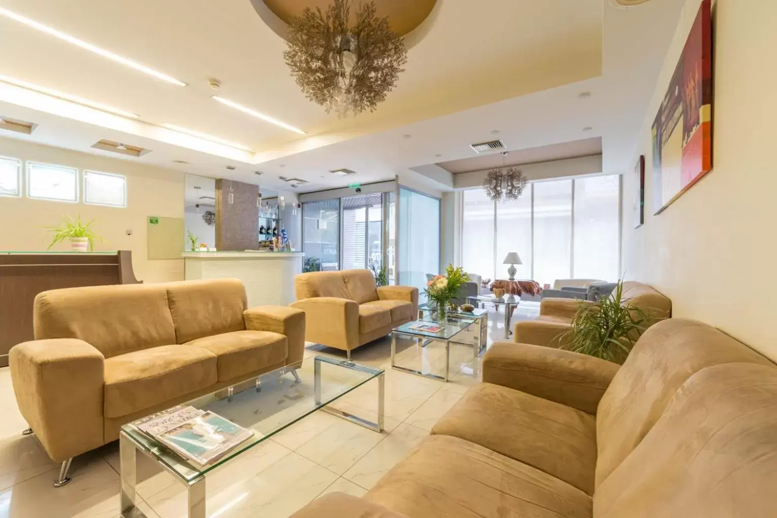 Living room, Lobby/Reception in Lido Hotel