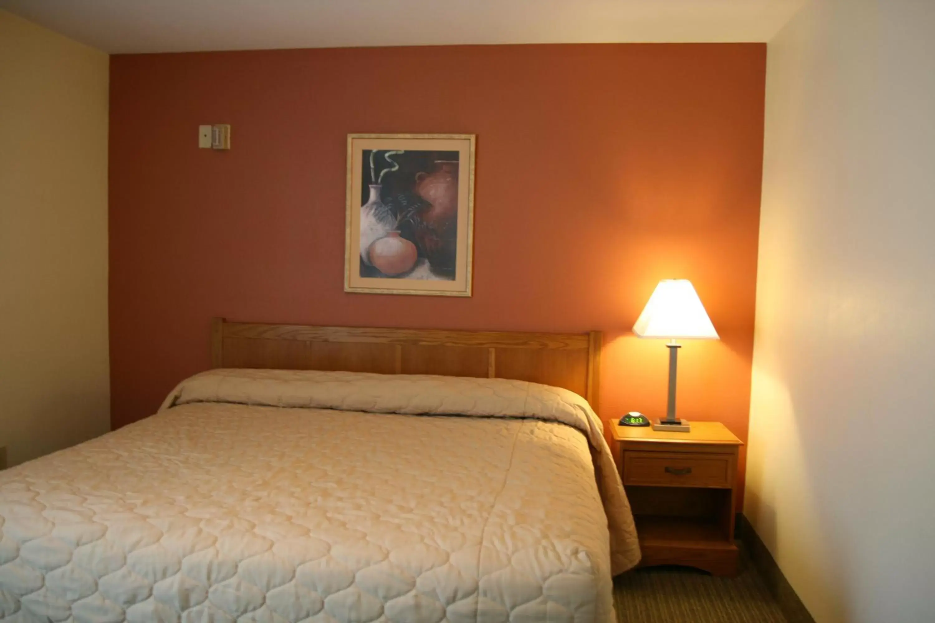 Bed in Affordable Suites Rocky Mount