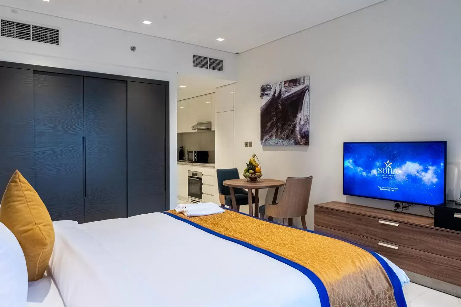 Bedroom, Bed in Suha Mina Rashid Hotel Apartments
