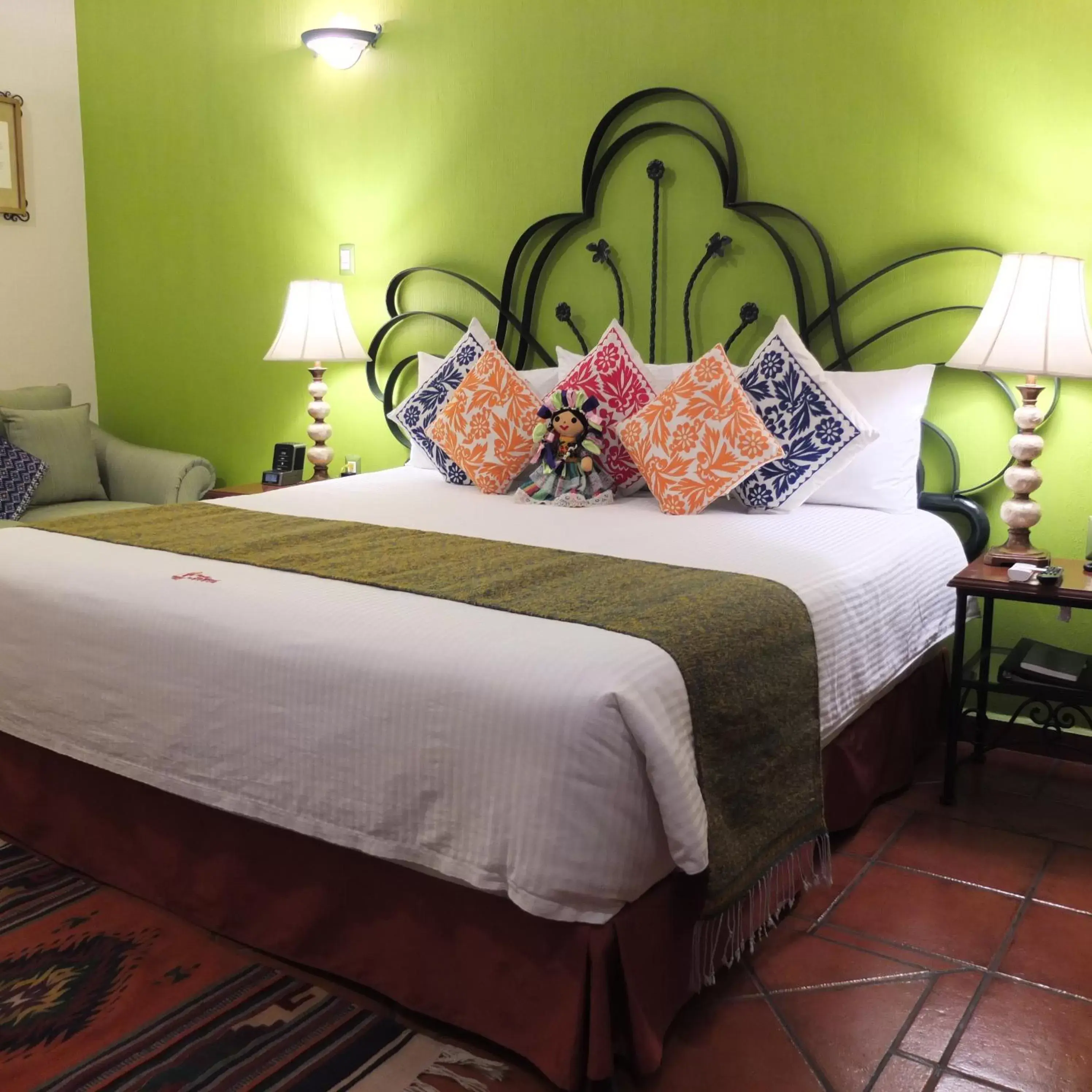 Bed in Hotel Boutique Parador San Miguel Oaxaca