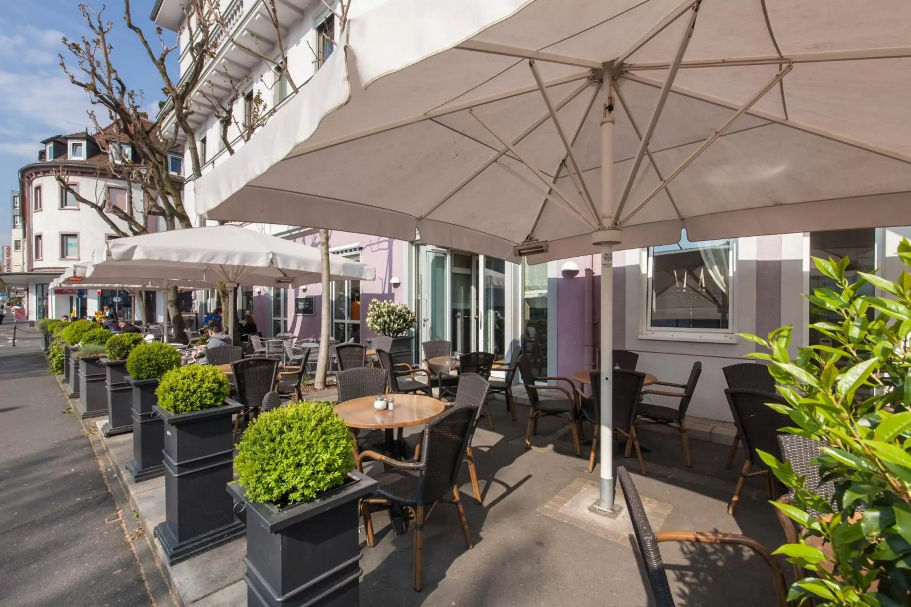 Balcony/Terrace, Restaurant/Places to Eat in Novum Hotel Post Aschaffenburg