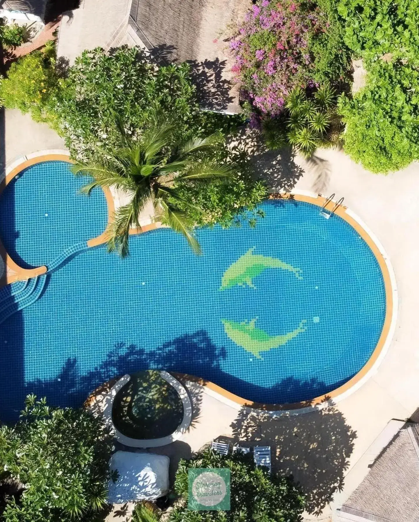 Swimming pool, Bird's-eye View in Sand Sea Resort & Spa - Lamai Beach , Koh Samui