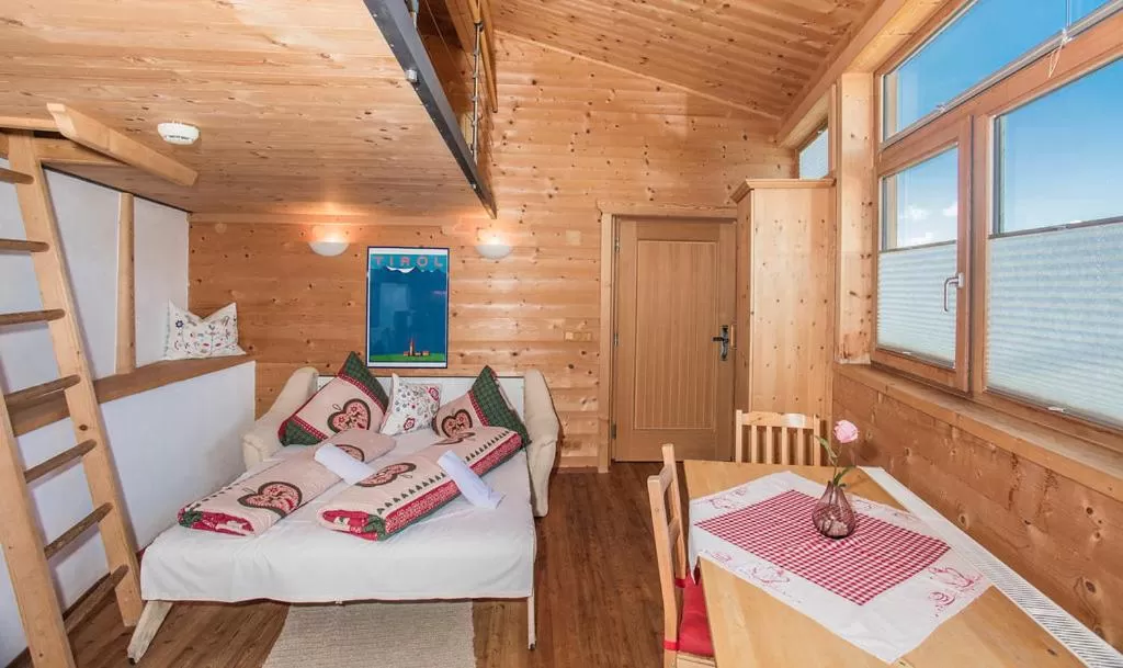 Bed in Hocheckhuette On Top of the Kitzbuehel Hahnenkamm Mountain