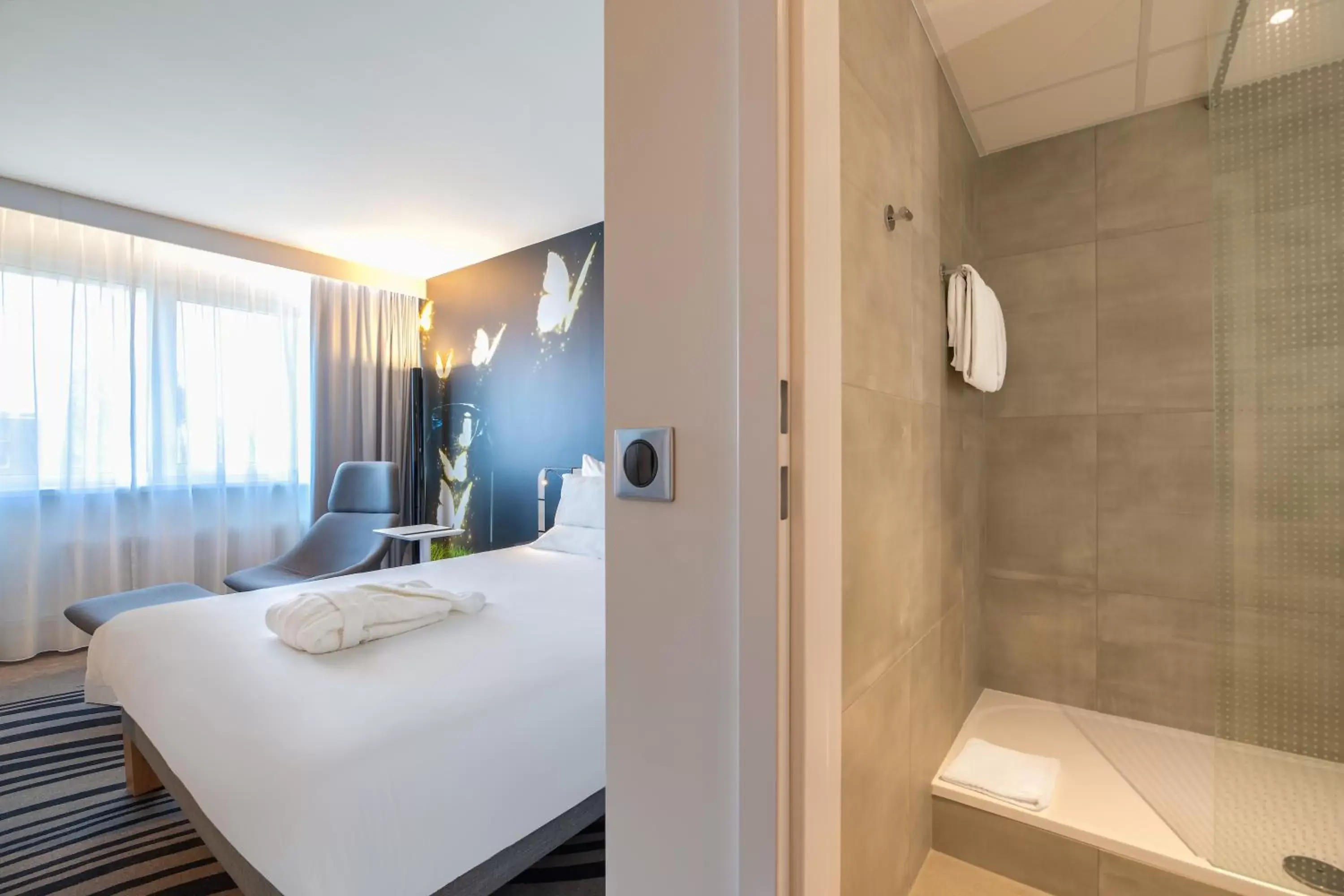 Shower, Bathroom in Novotel Wrocław City