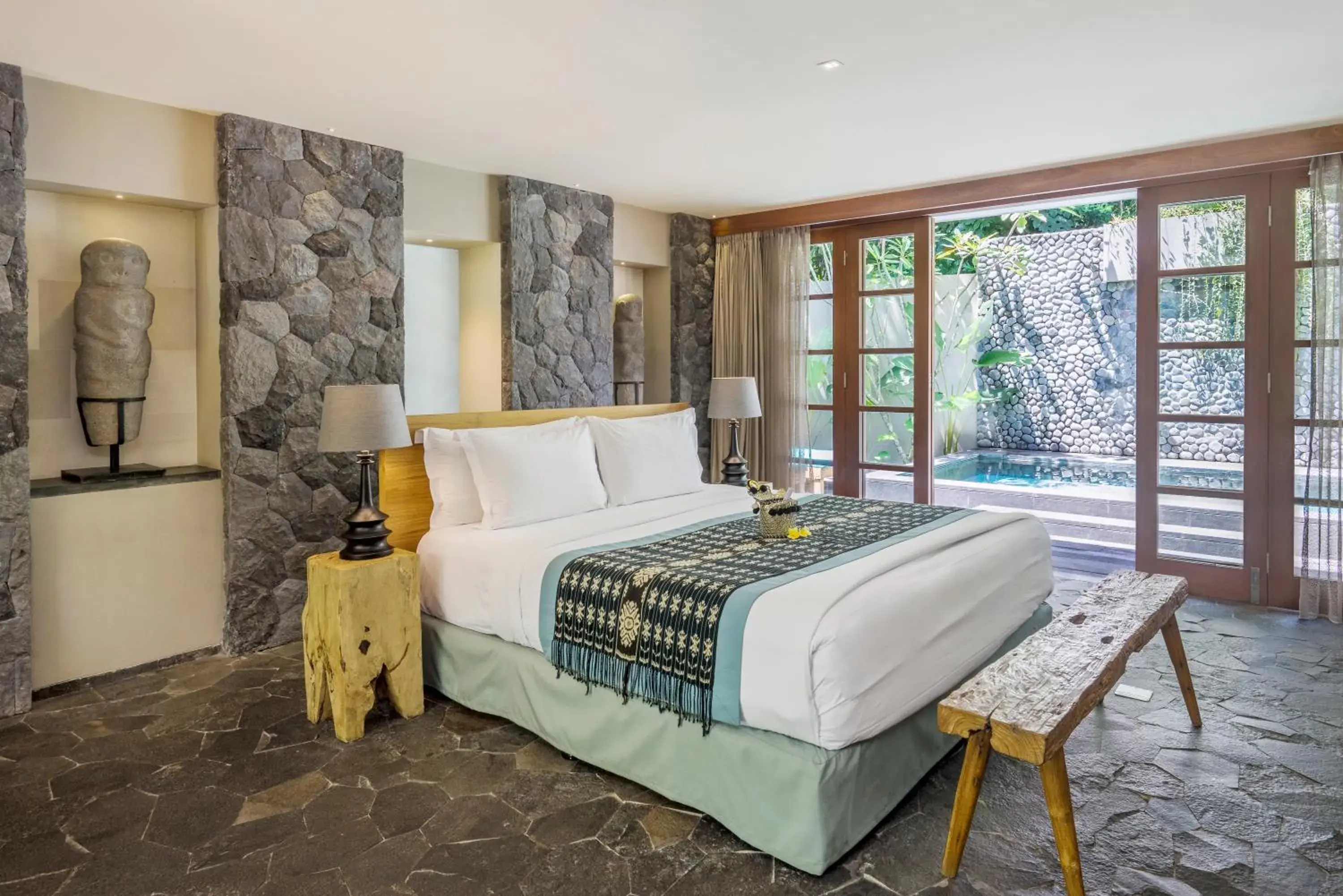 Bed in The Purist Villas & Spa Ubud